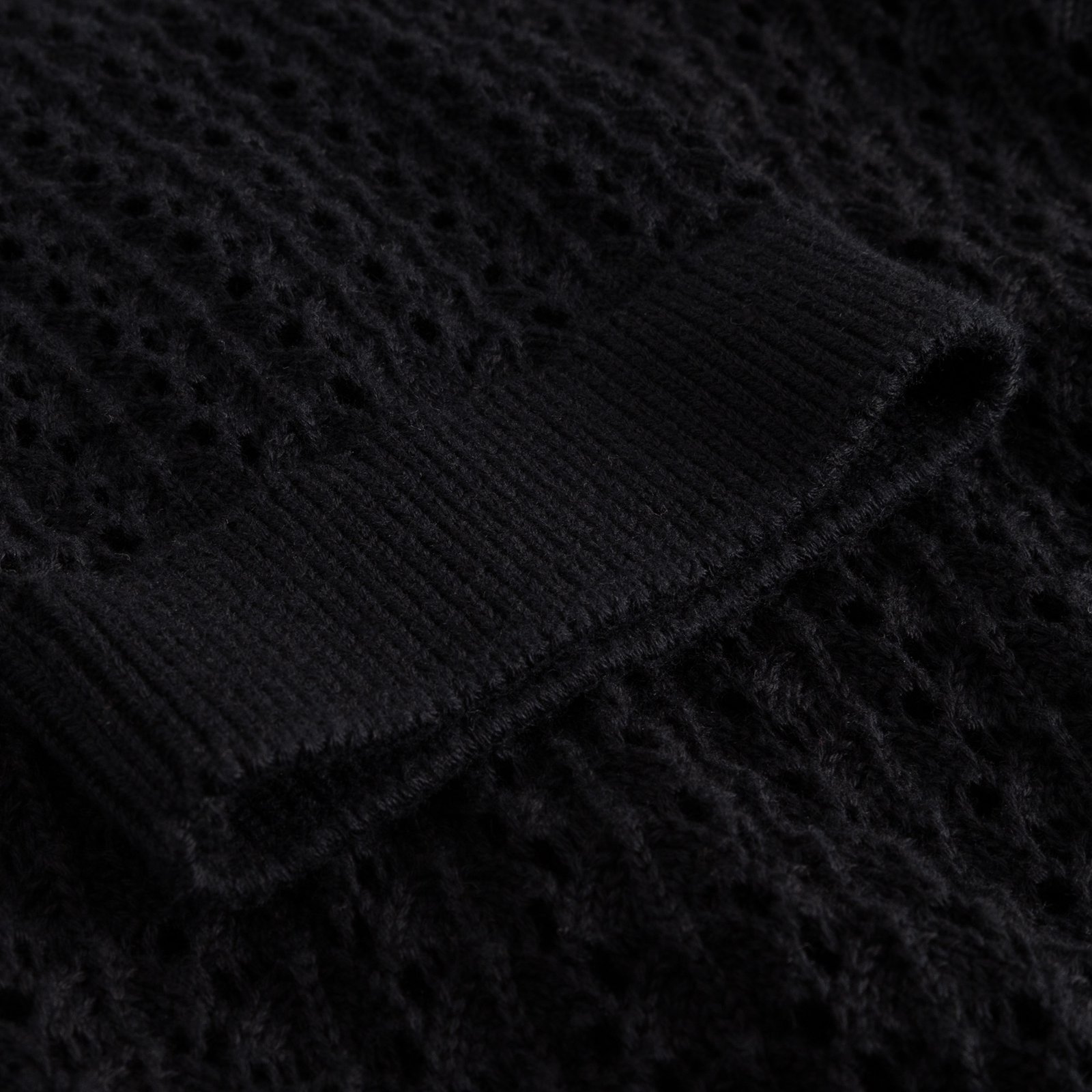 Knitted T-shirt Flen Crochet Black