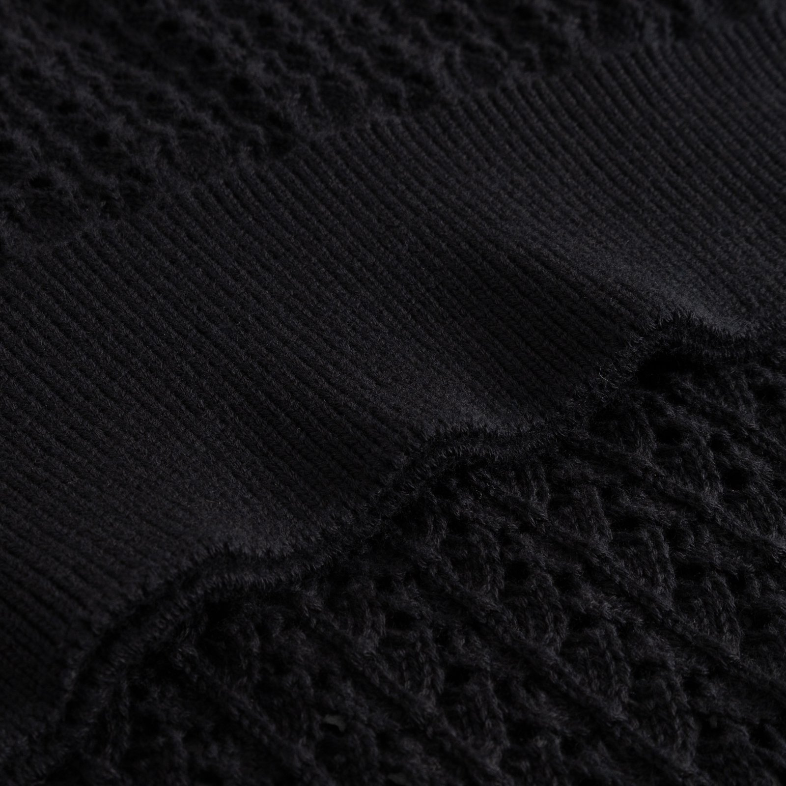 Knitted T-shirt Flen Crochet Black