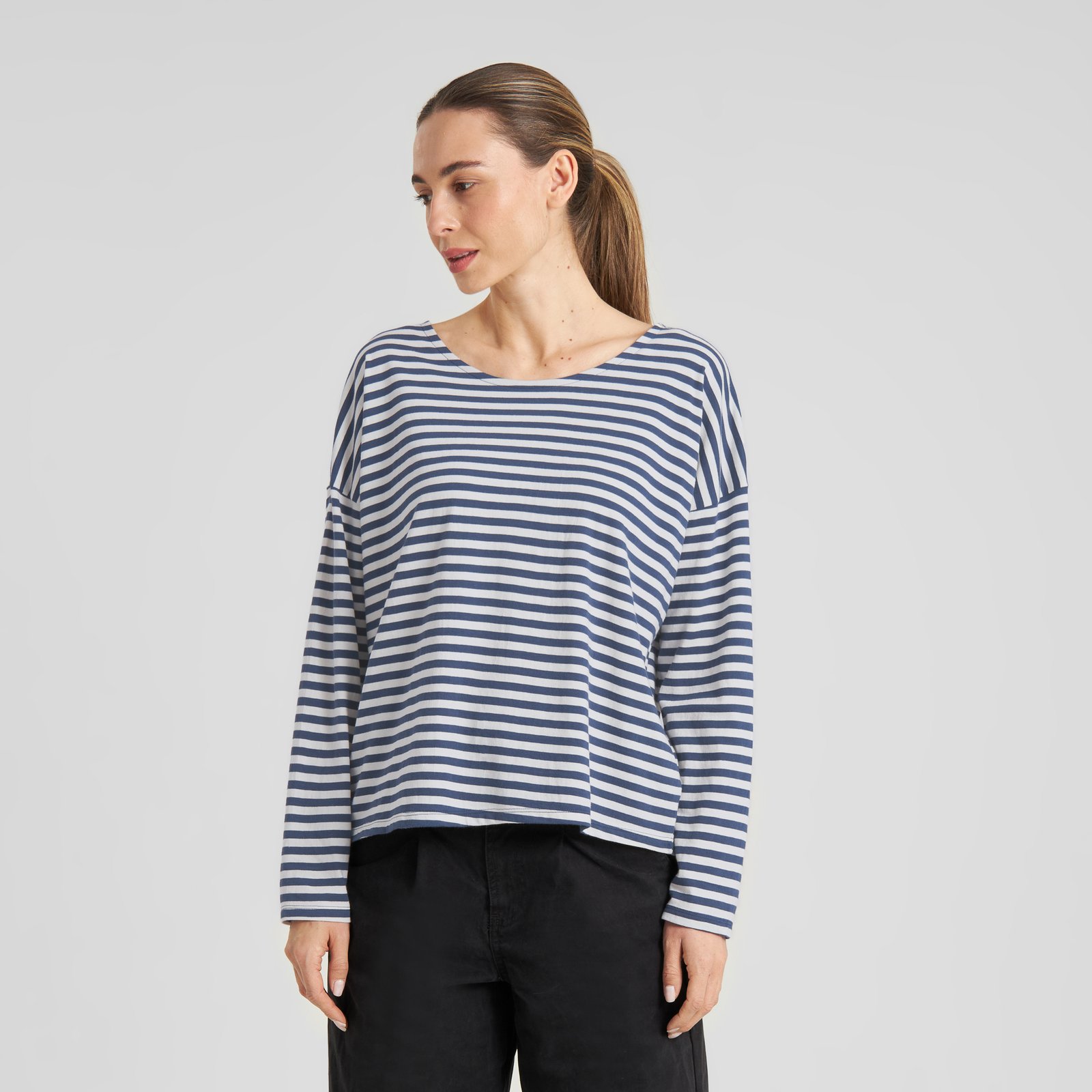 Top Humledal Stripes Insignia Blue