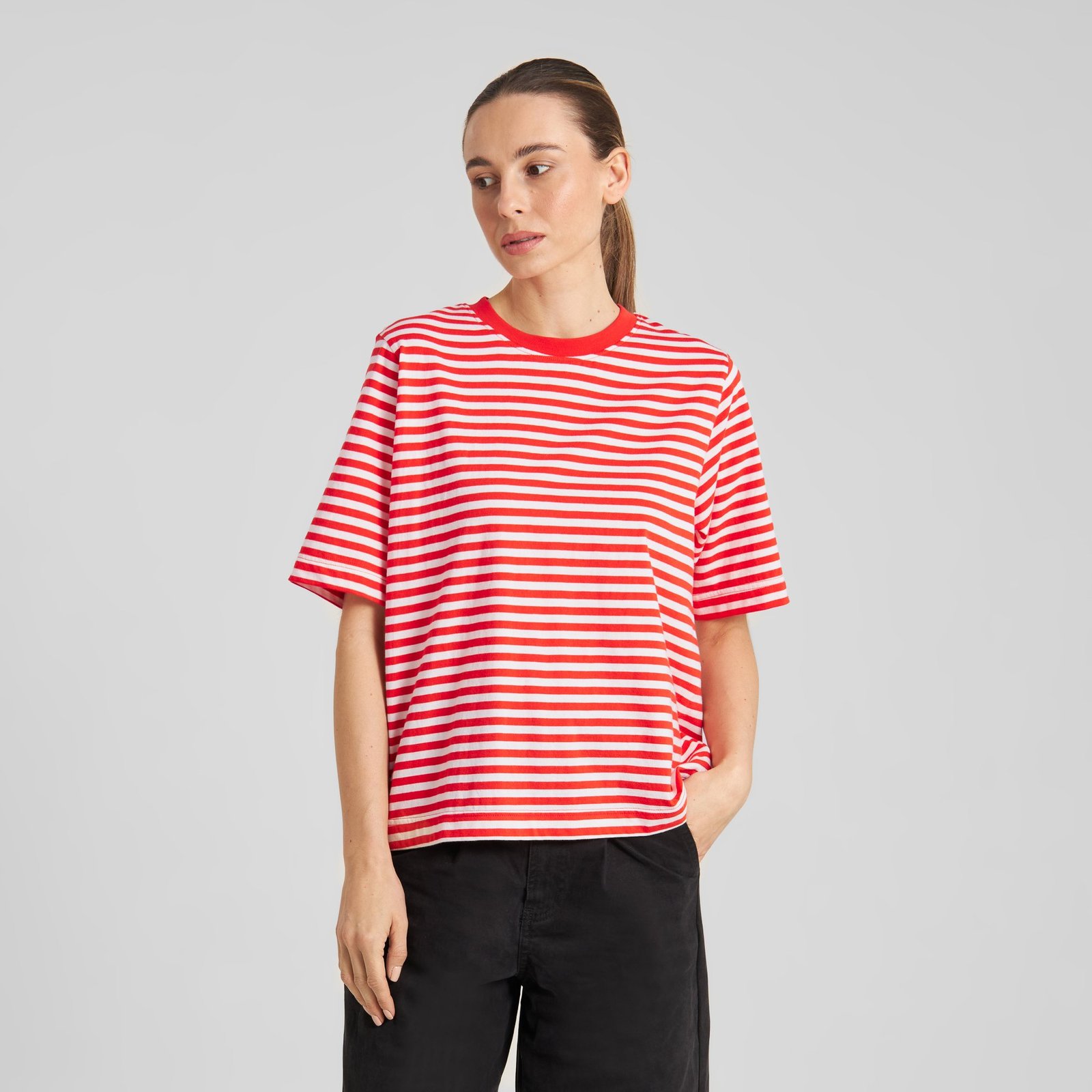 T-shirt Vadstena Stripes Grenadine Red
