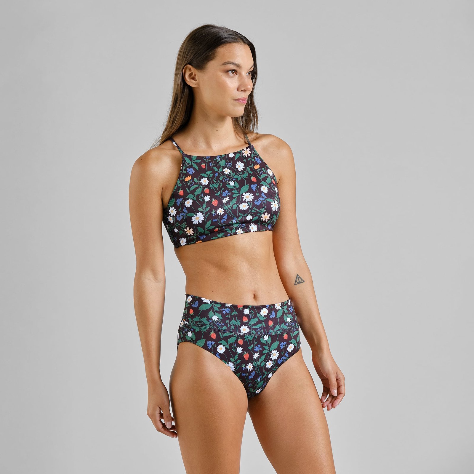 Bikini Top Orust Strawberry Field Black