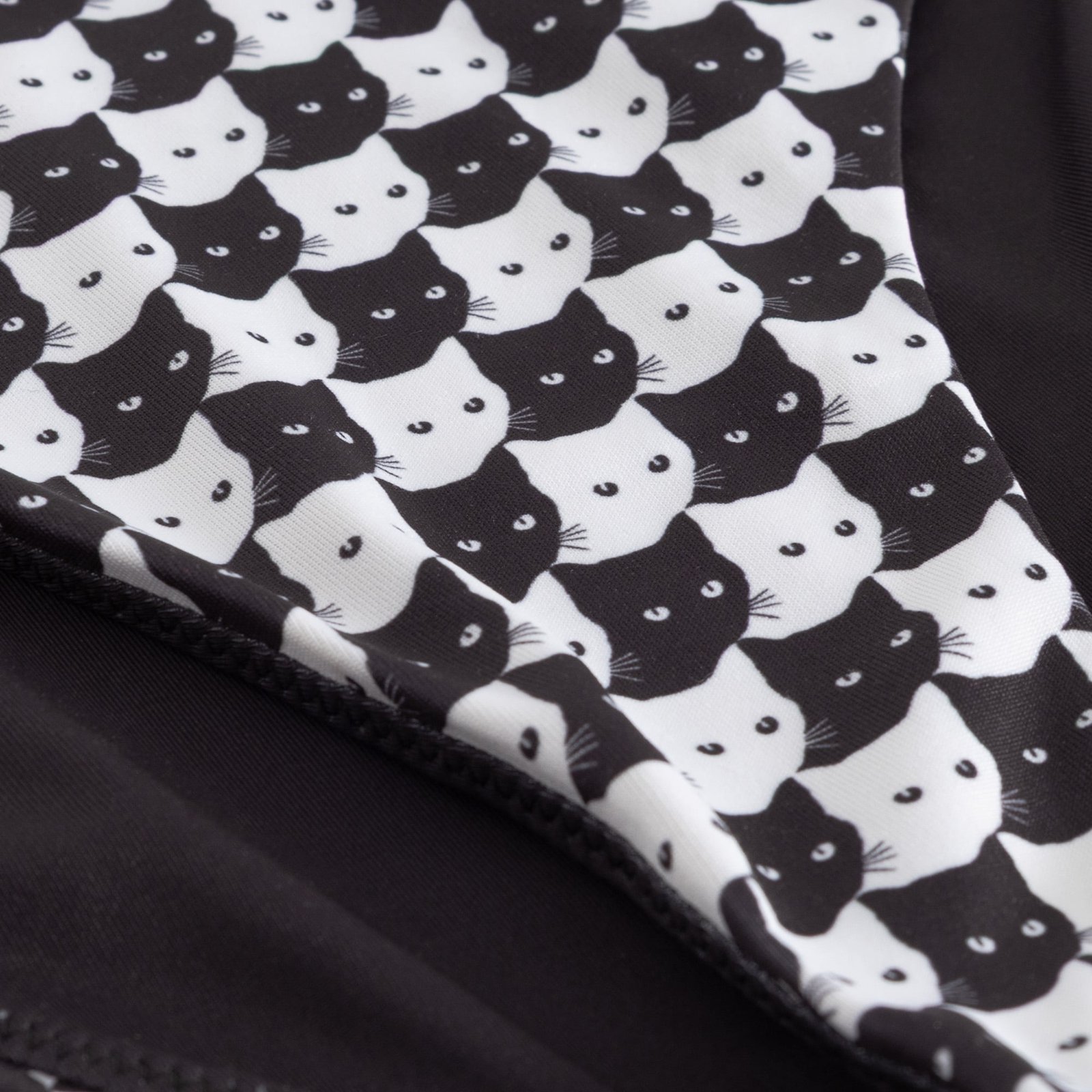 Bikini Bottoms Sanda Pepita Cats Black