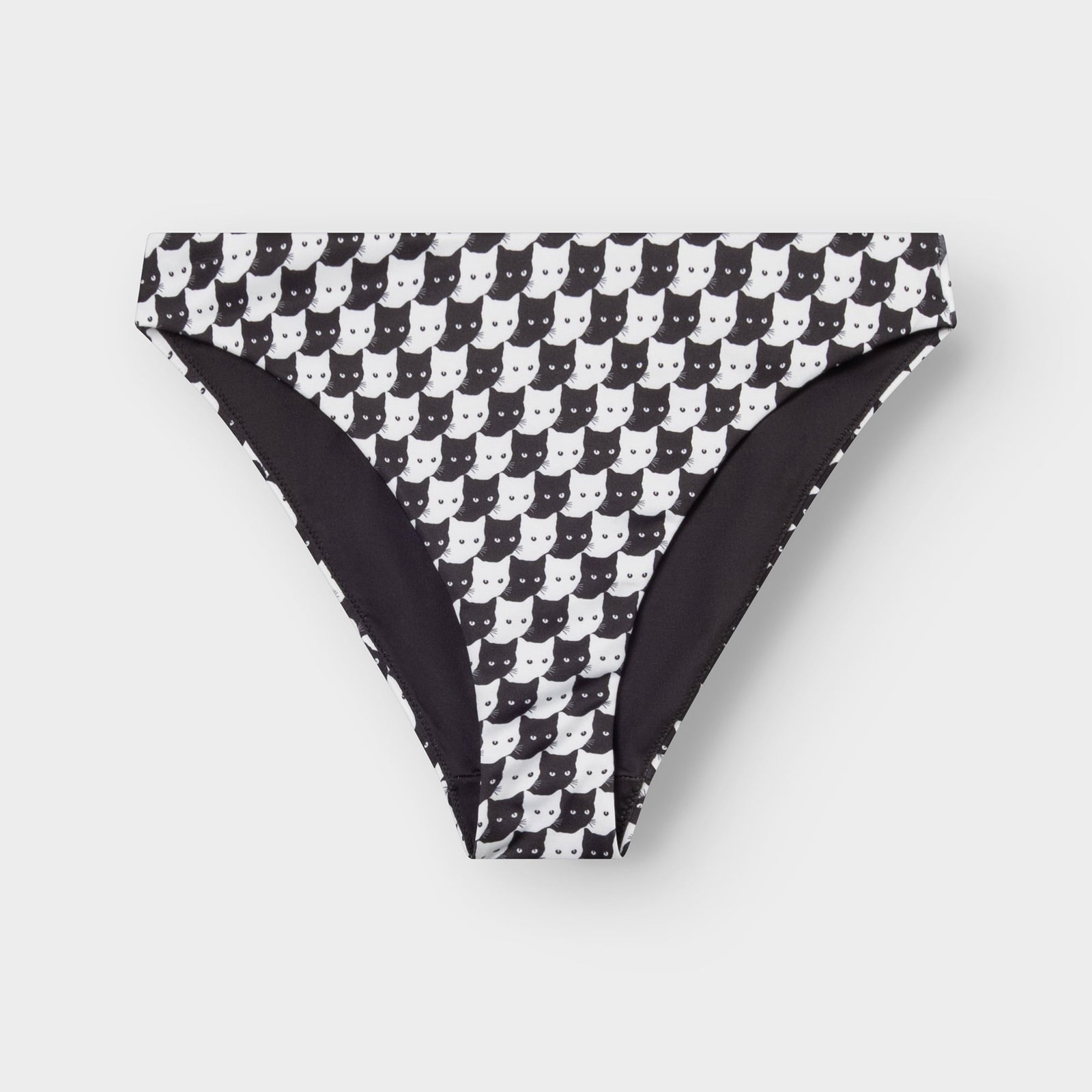 Bikini Bottoms Sanda Pepita Cats Black