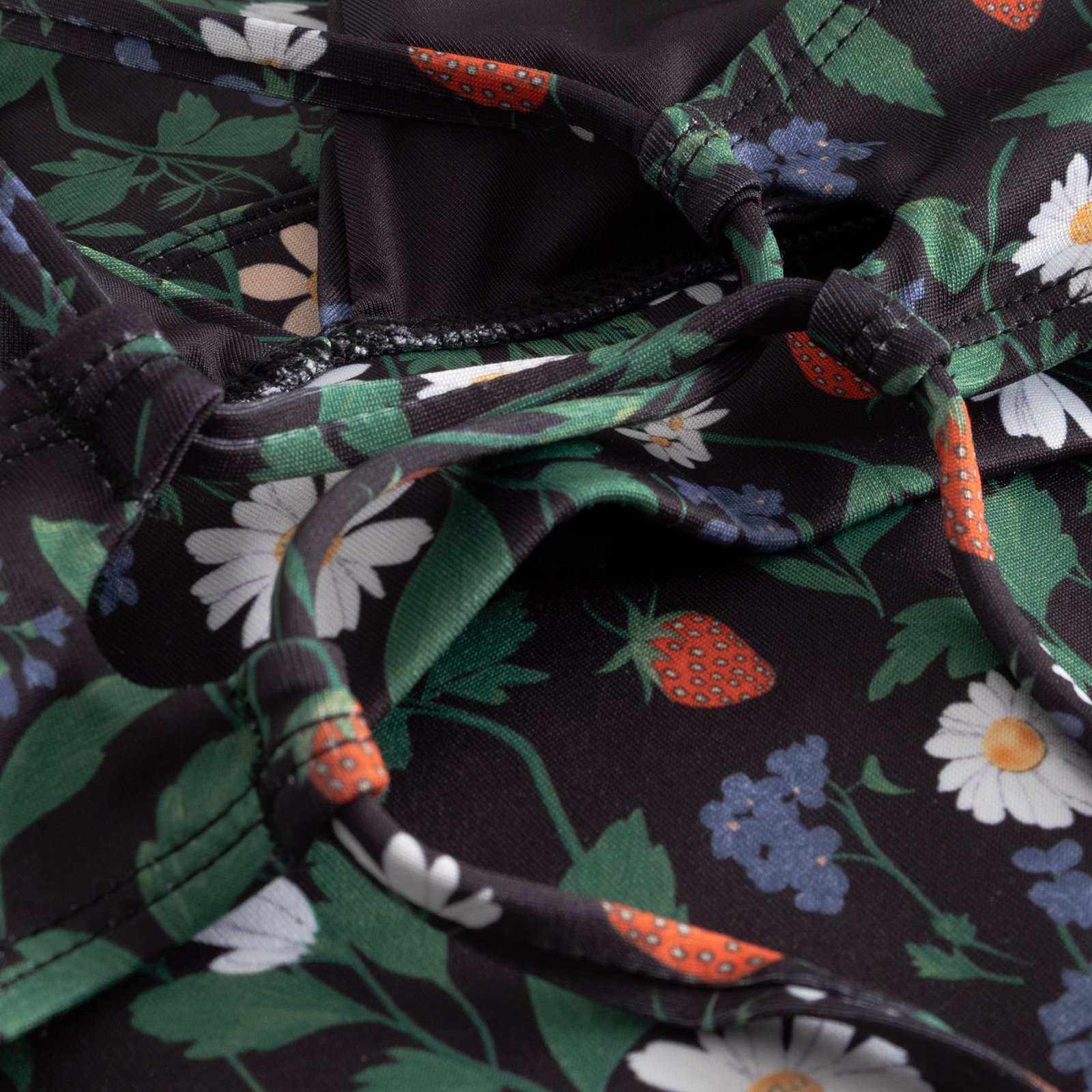 Bikini Top Alva Strawberry Field Black