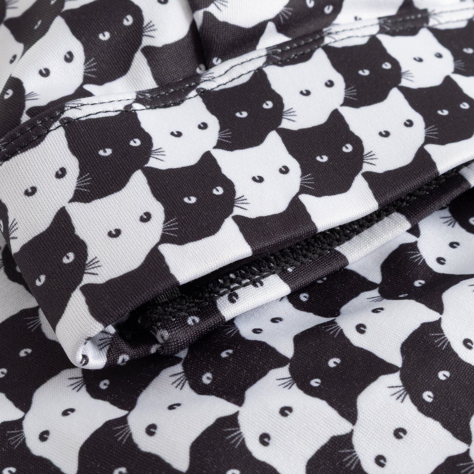 Bikini Top Alva Pepita Cats Black