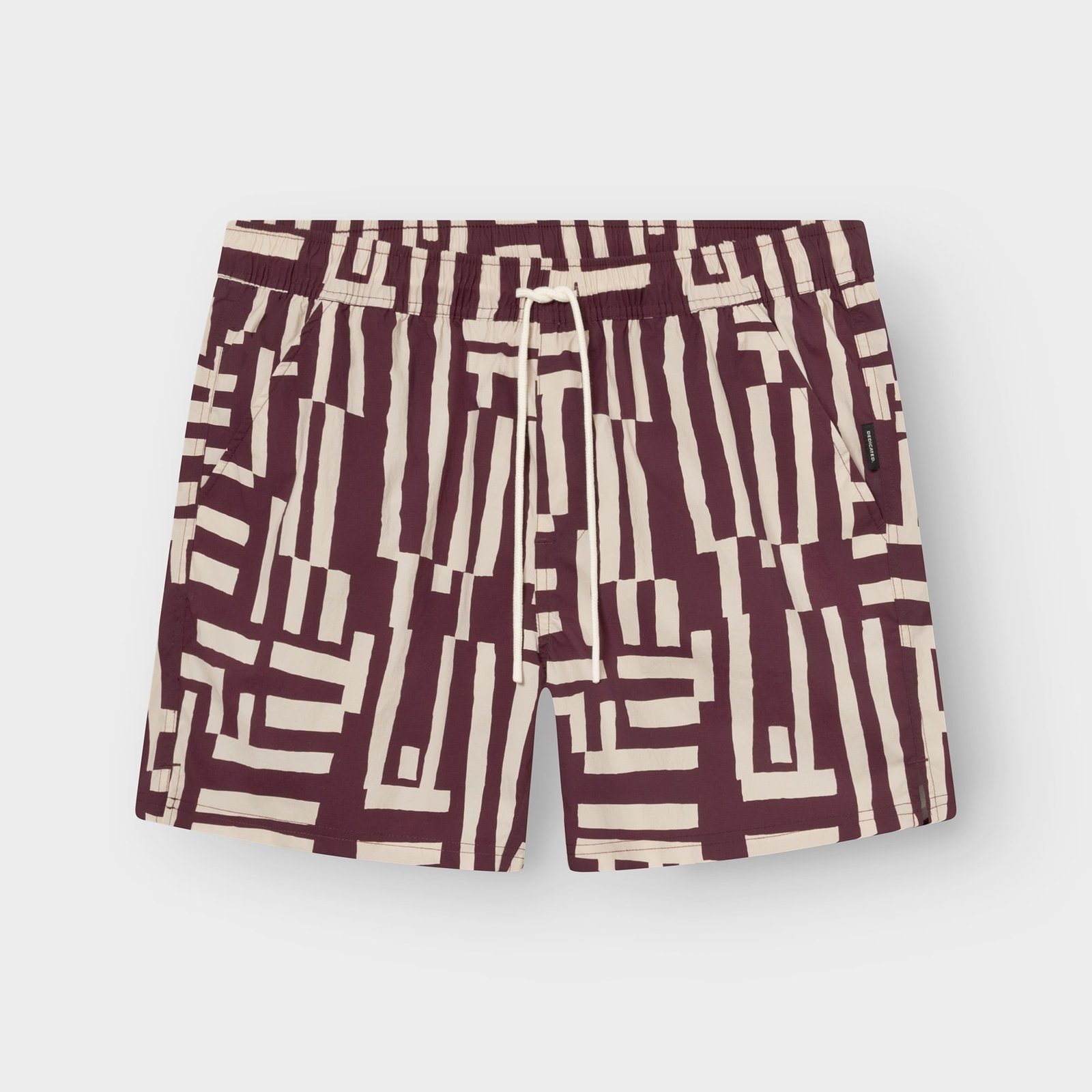 Swim Shorts Birka Lines & Sticks Fig Red