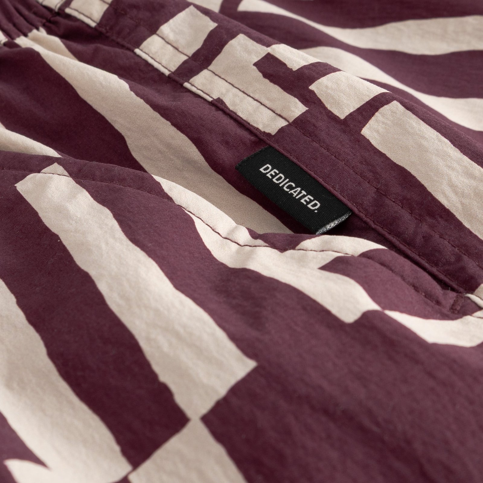 Swim Shorts Birka Lines & Sticks Fig Red