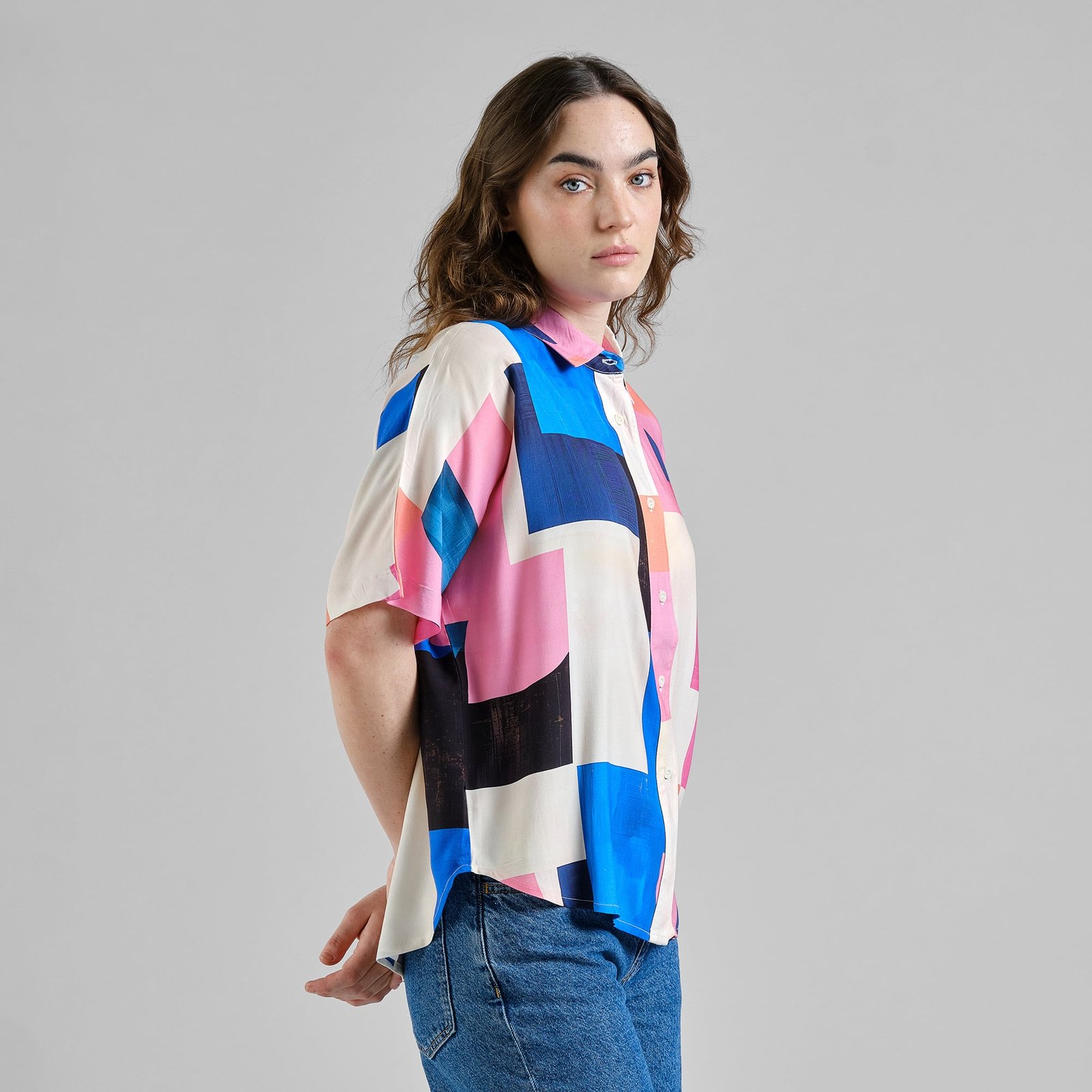 Shirt Alsvik Abstract Block Multi Color