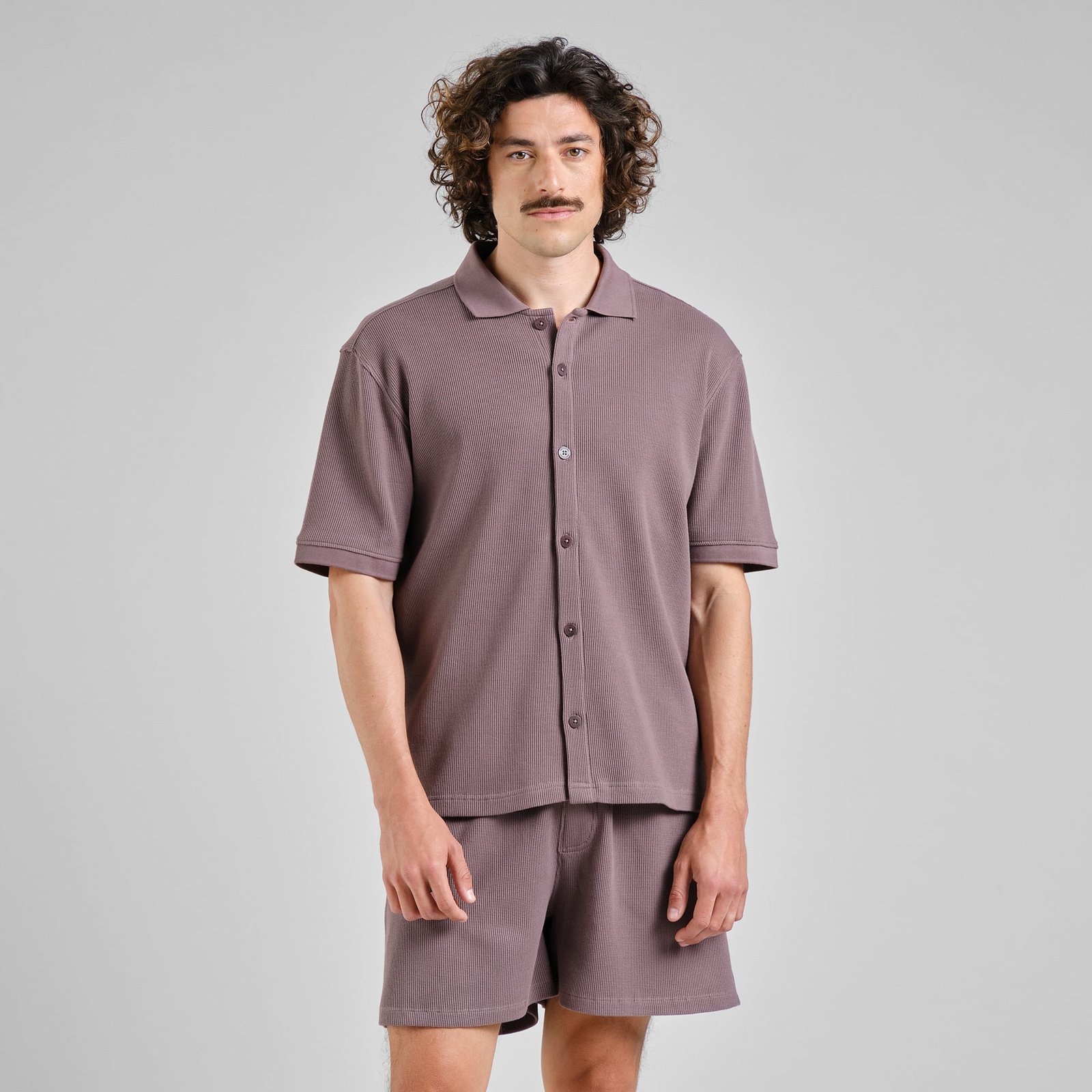 Shirt Falkvik Waffle Sparrow Brown