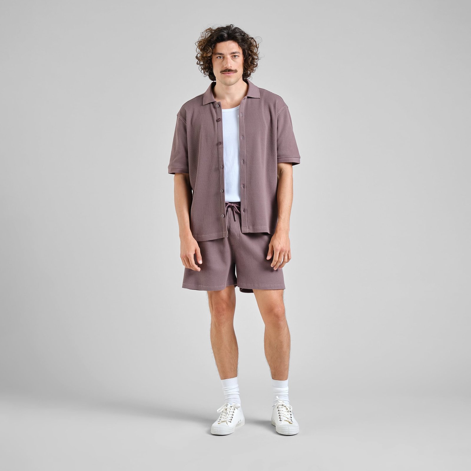 Shirt Falkvik Waffle Sparrow Brown