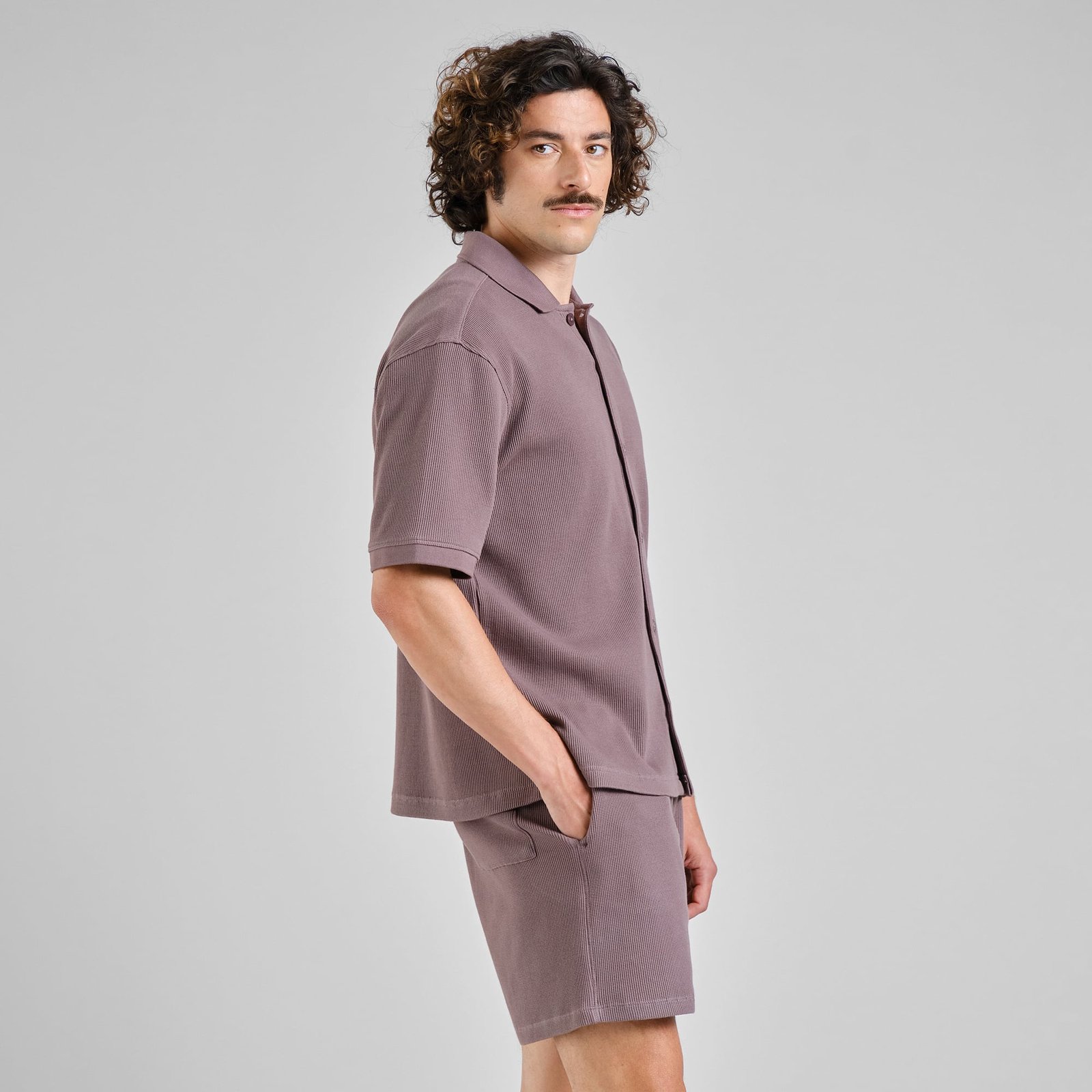 Shirt Falkvik Waffle Sparrow Brown