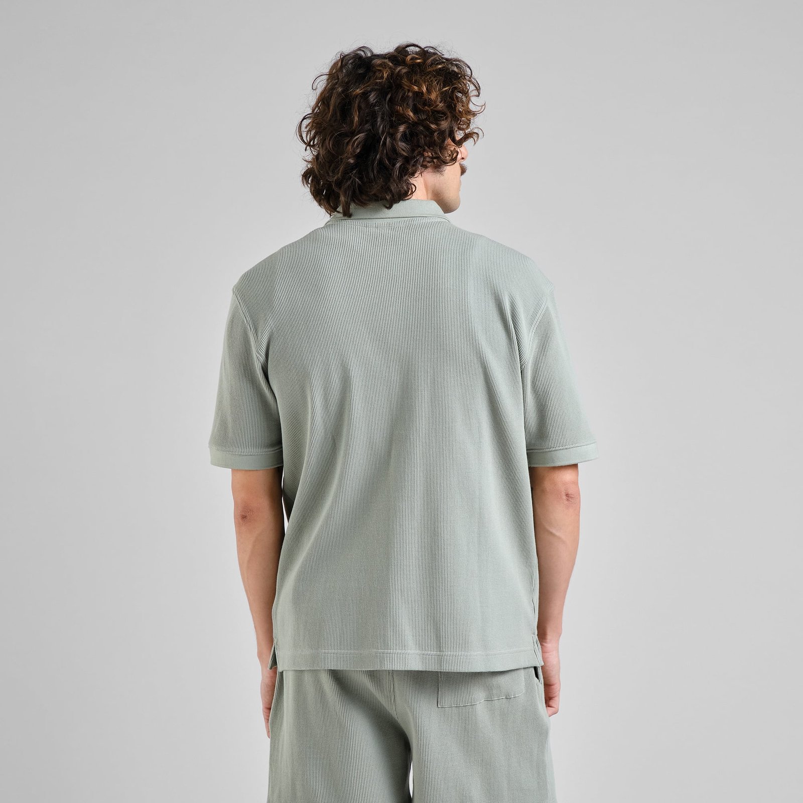Shirt Falkvik Waffle Iceberg Green