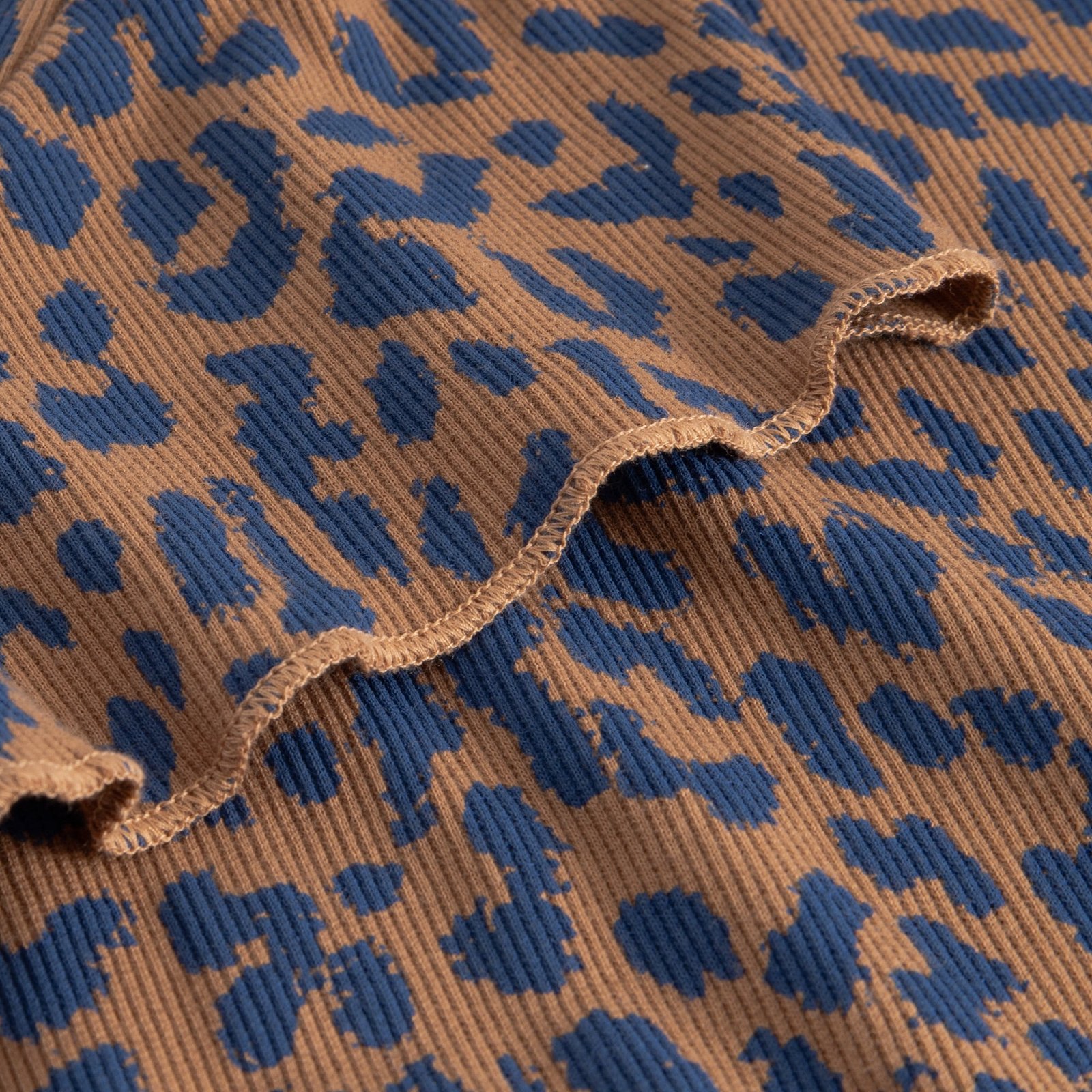 Rib Top Ven Leopard Light Brown