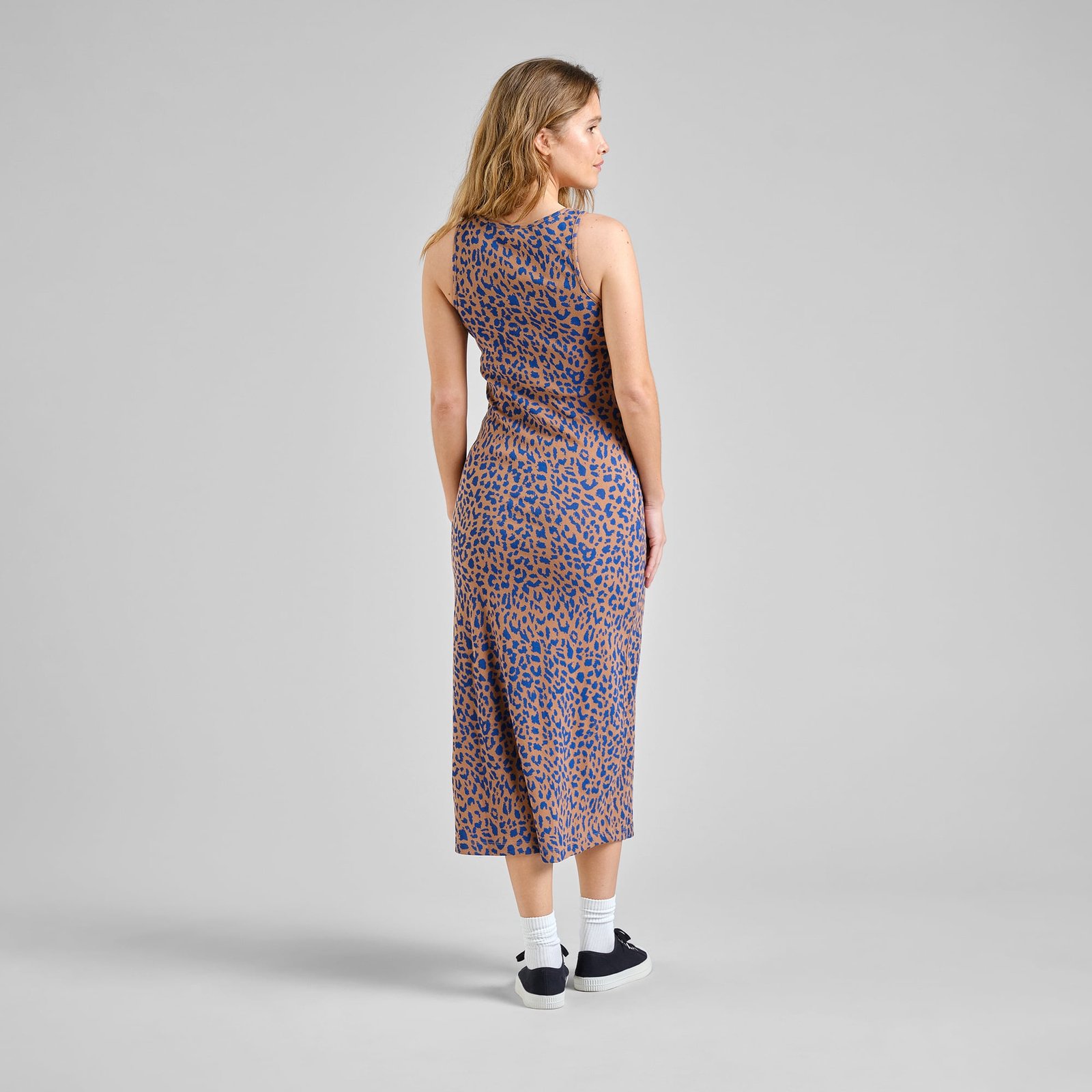 Rib Dress Motala Leopard Light Brown