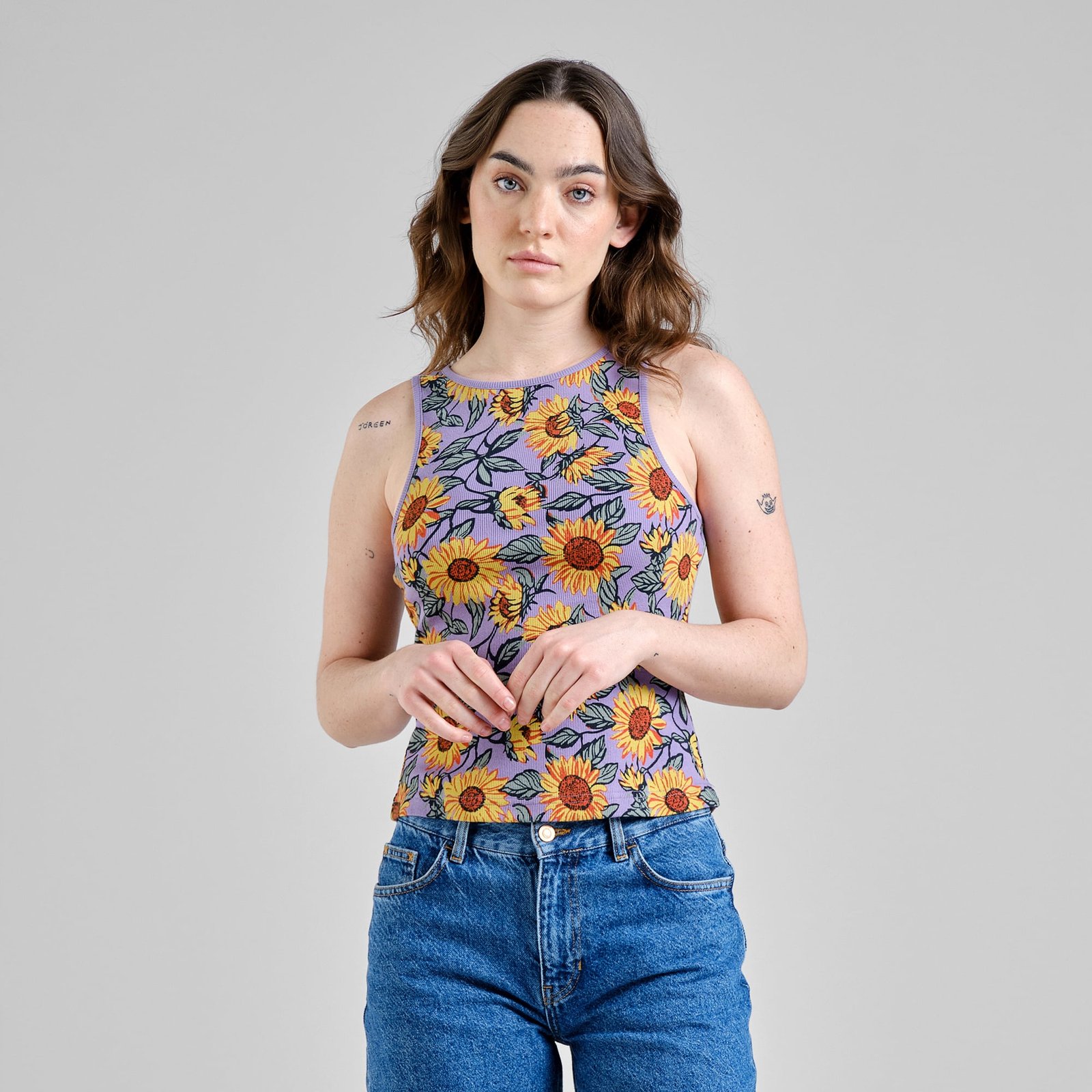 Rib Top Valdermarsvik Sunflower Haze Purple