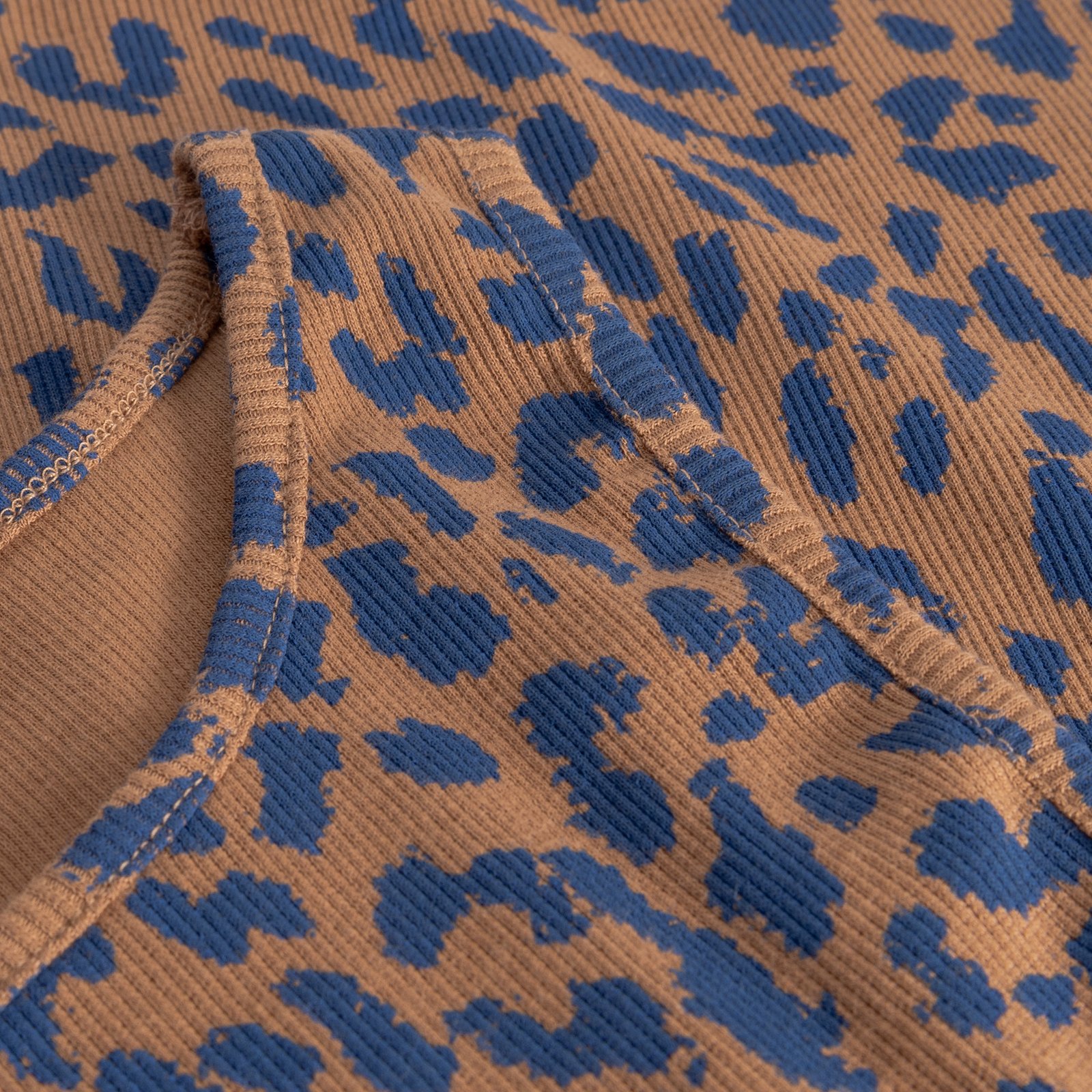 Rib Top Valdermarsvik Leopard Light Brown