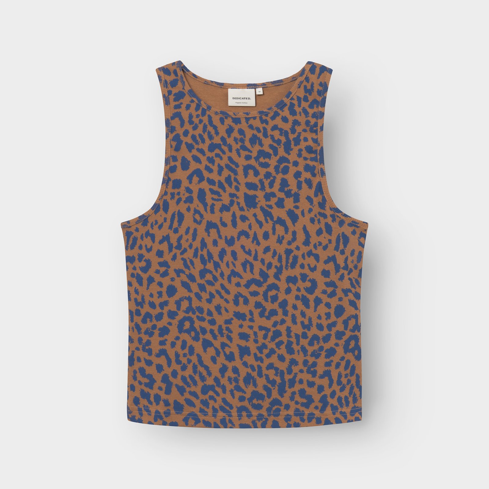 Rib Top Valdermarsvik Leopard Light Brown