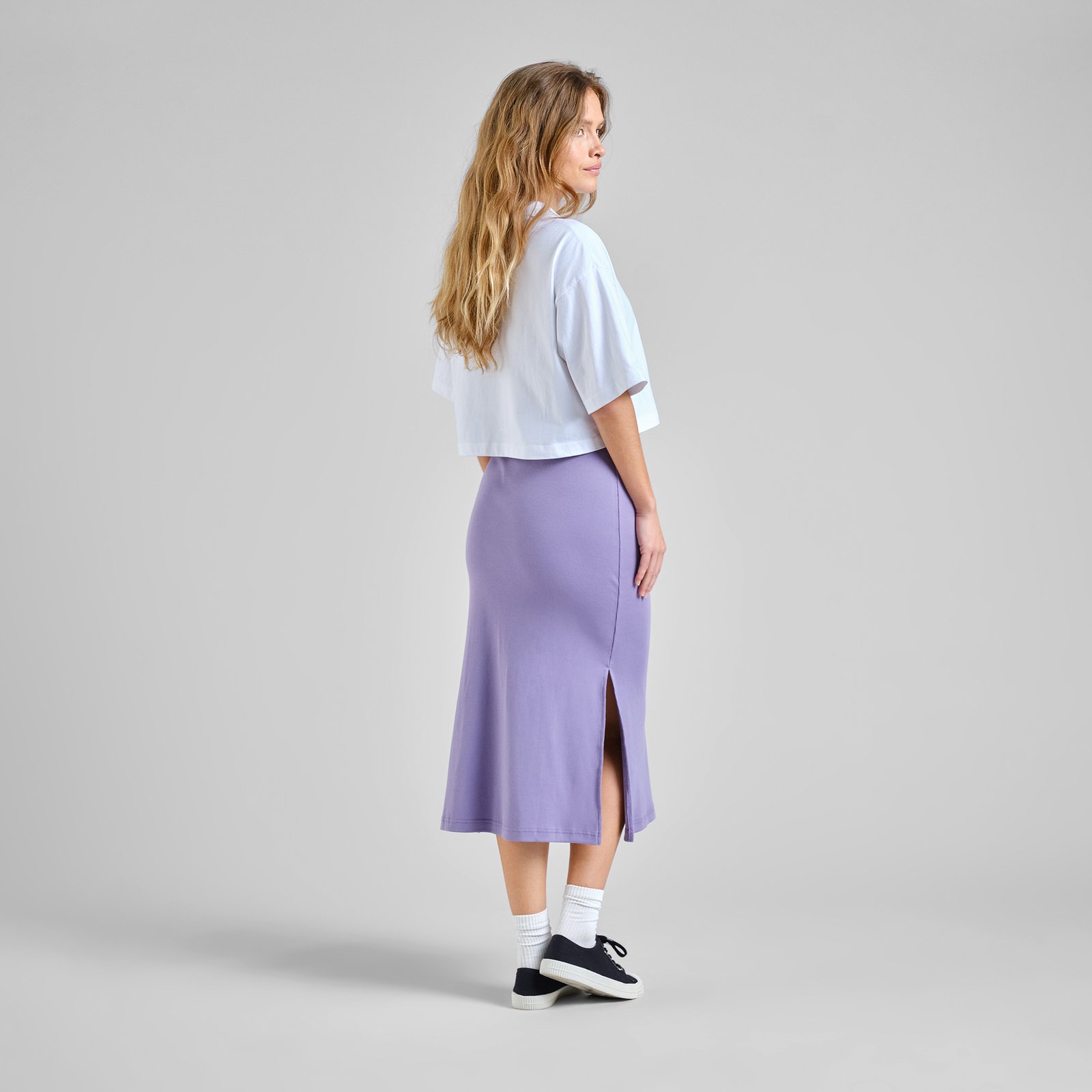 Rib Skirt Kvarnvik Haze Purple
