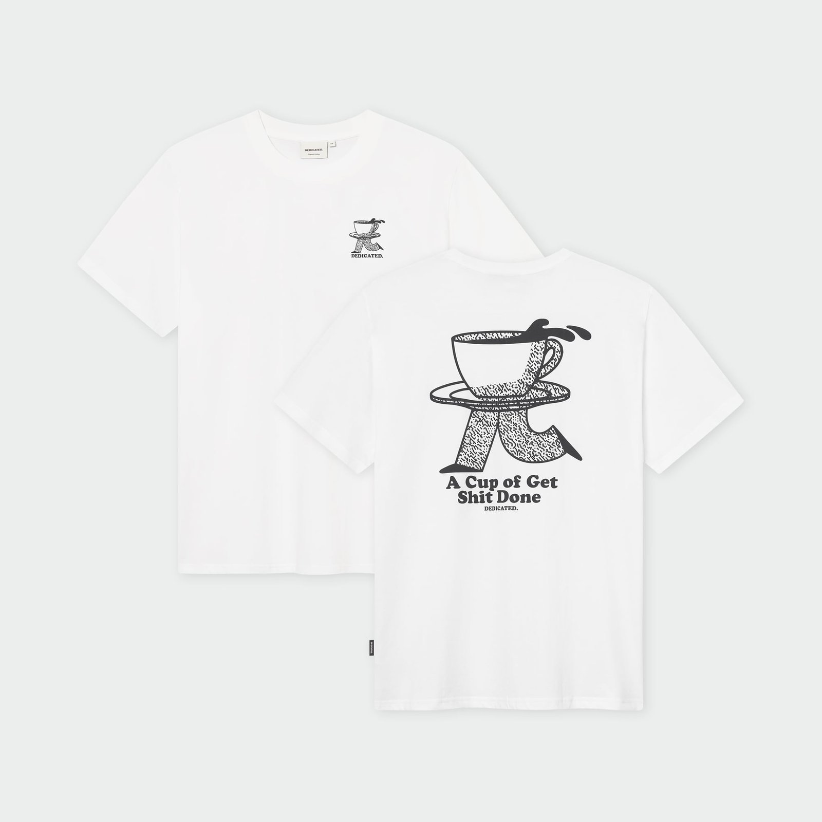 T-shirt Stockholm Coffee Runner White