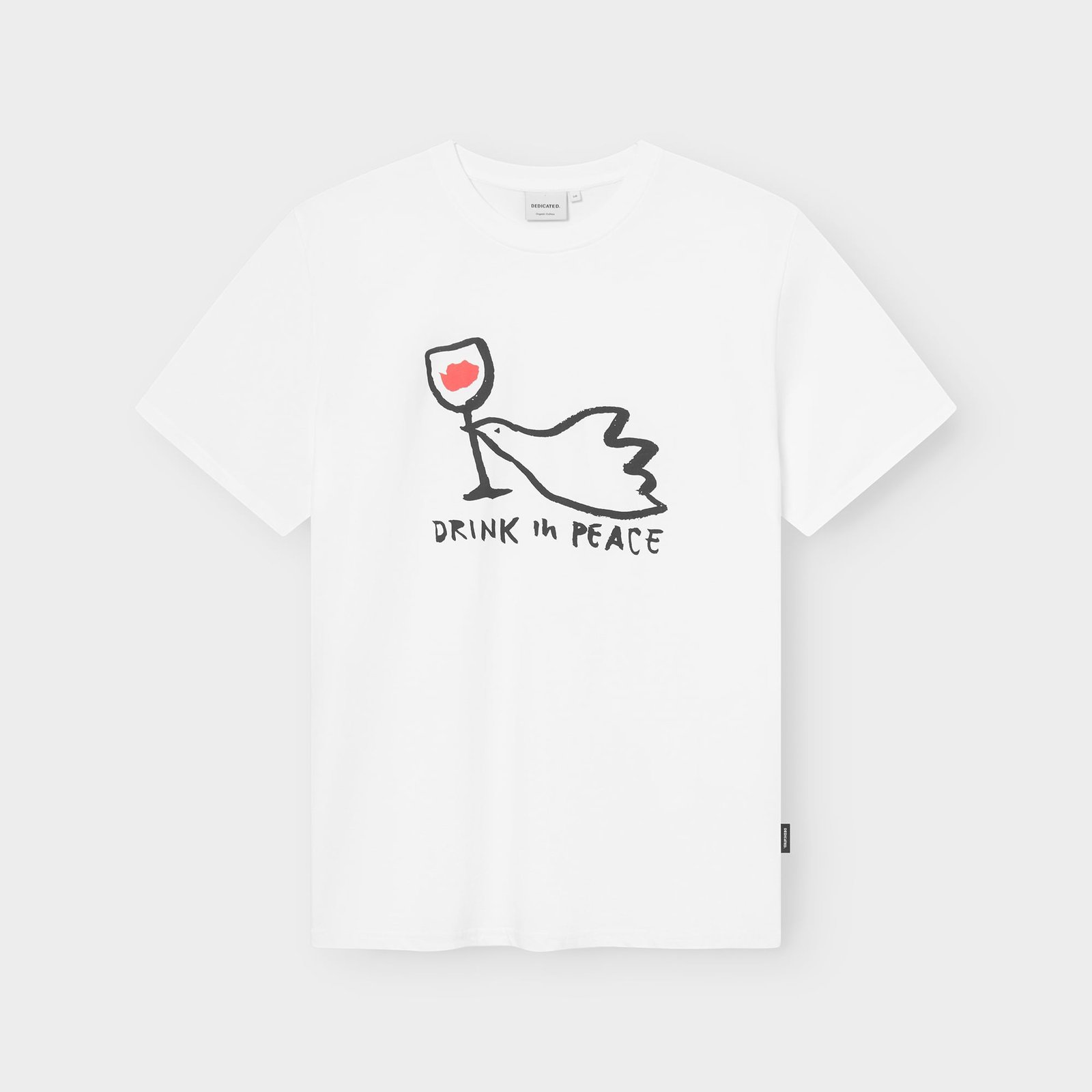 T-shirt Stockholm Drink in Peace White