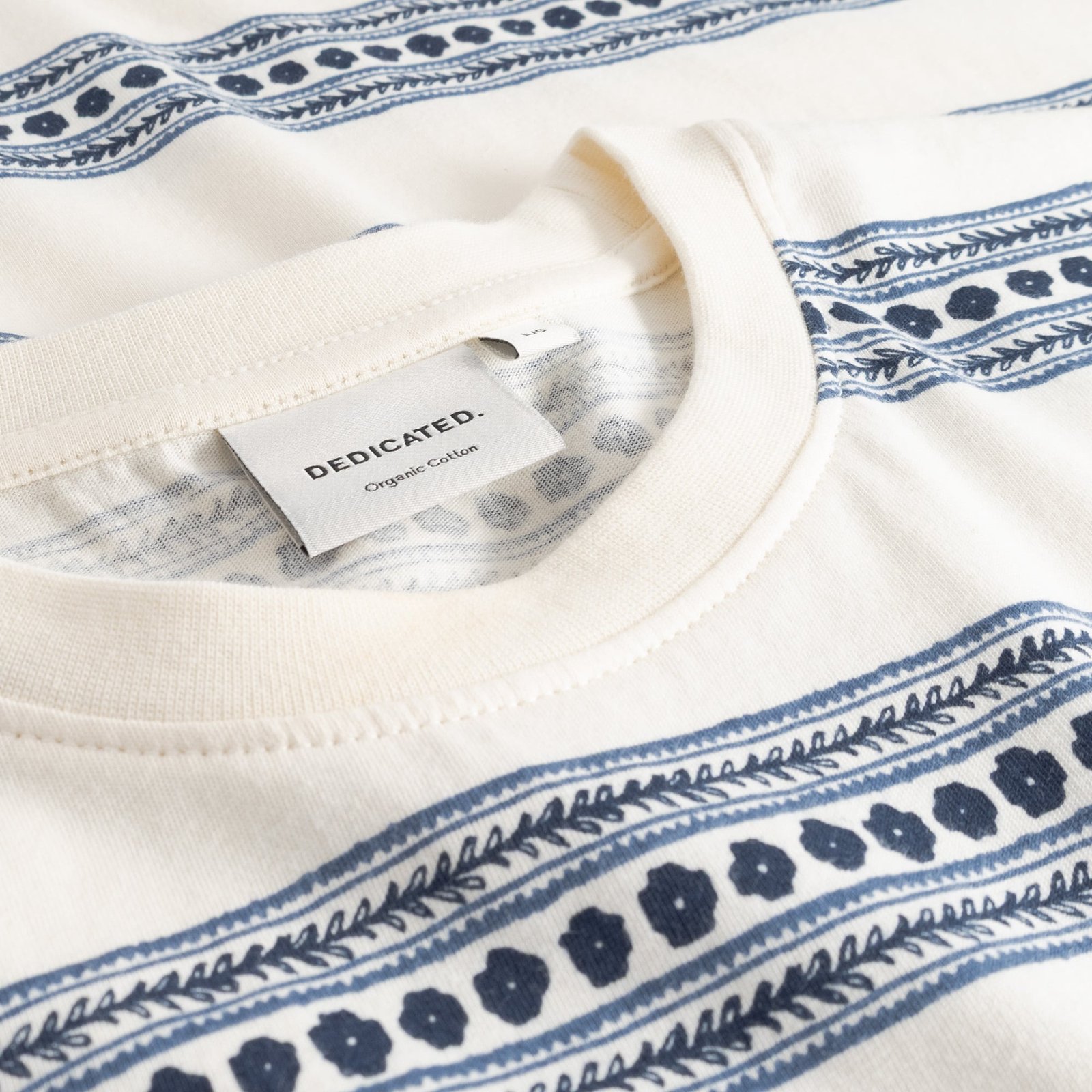 T-shirt Stockholm Floral Stripe Blue