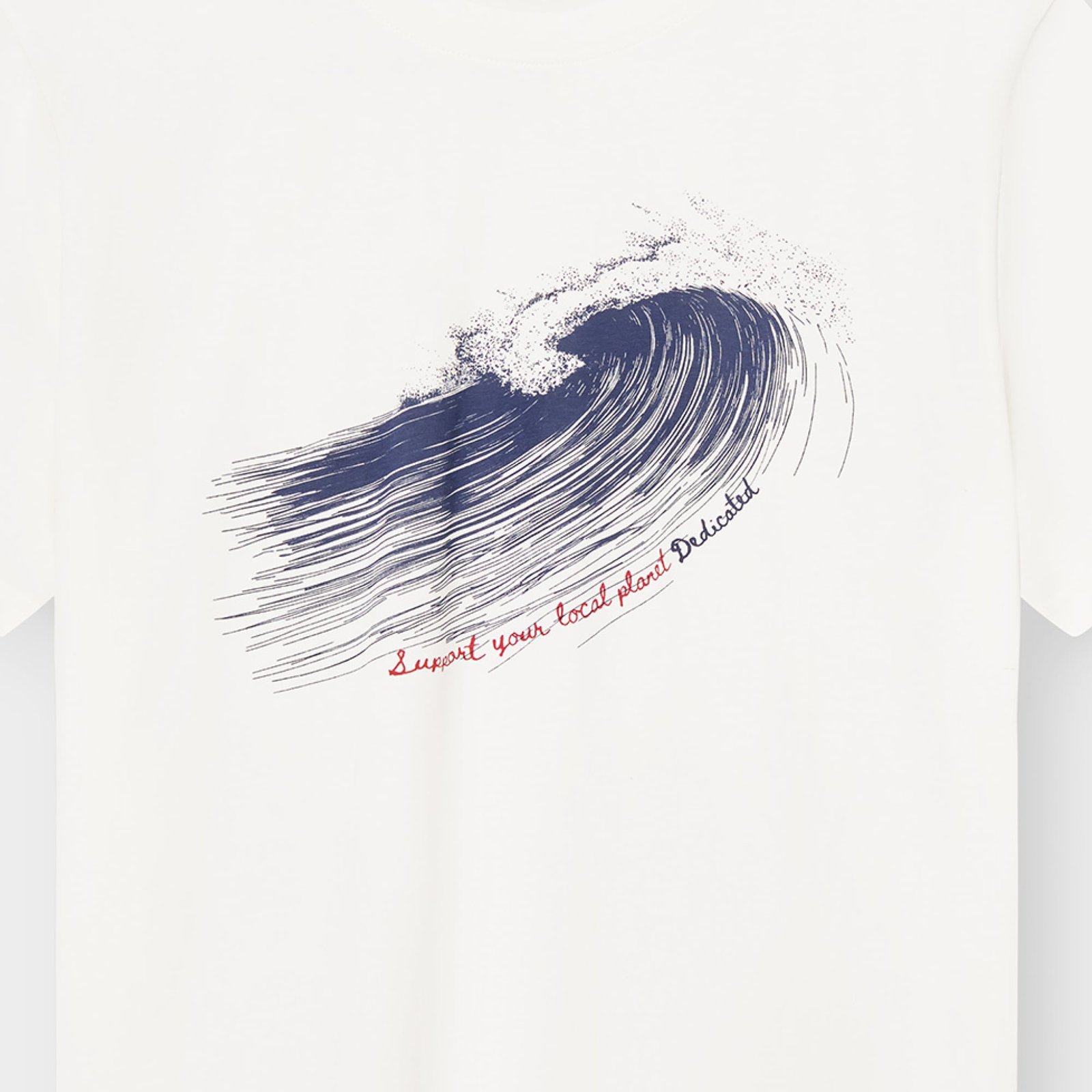 T-shirt Stockholm Support Line Wave Off-White