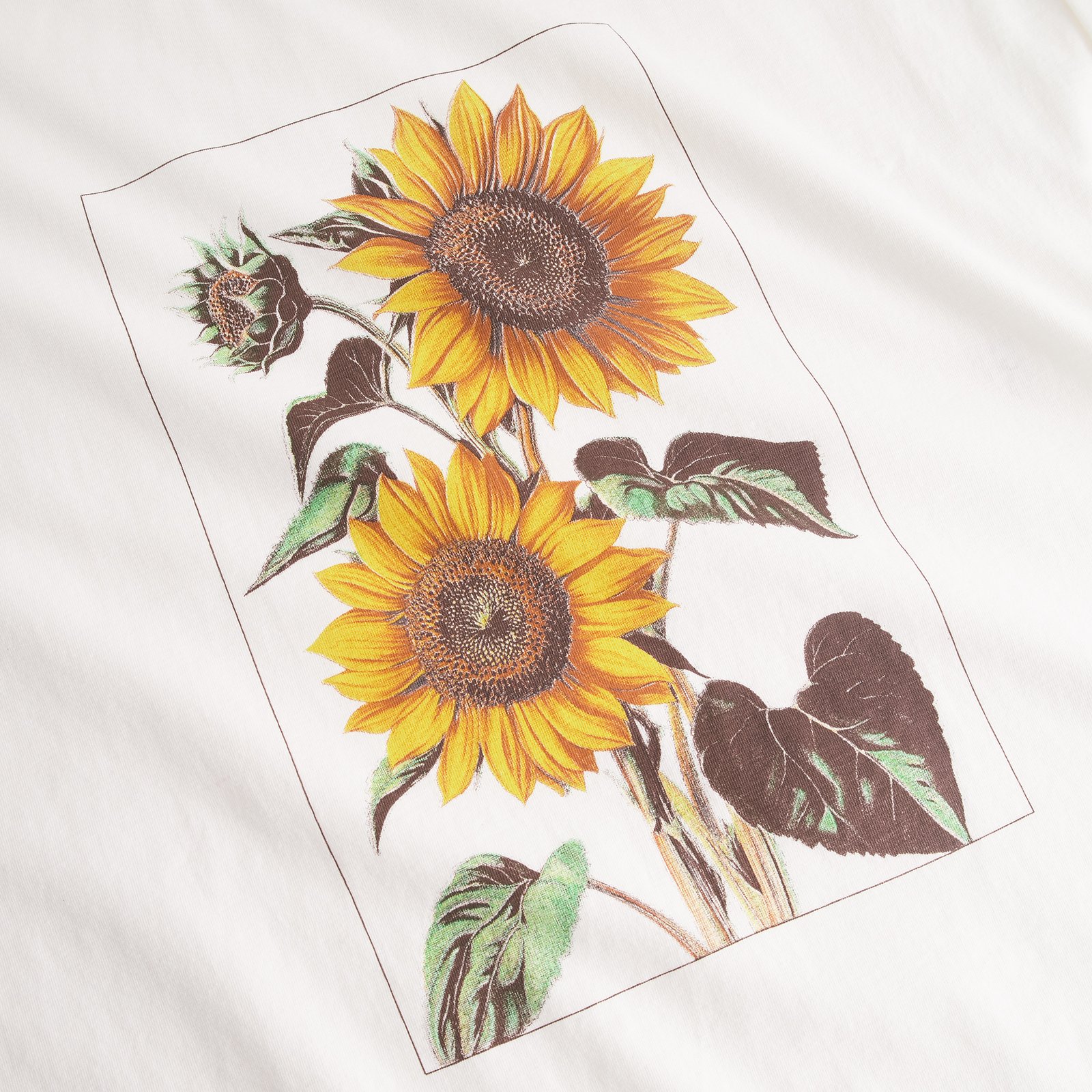 T-shirt Visby Printed Sunflowers Off-White