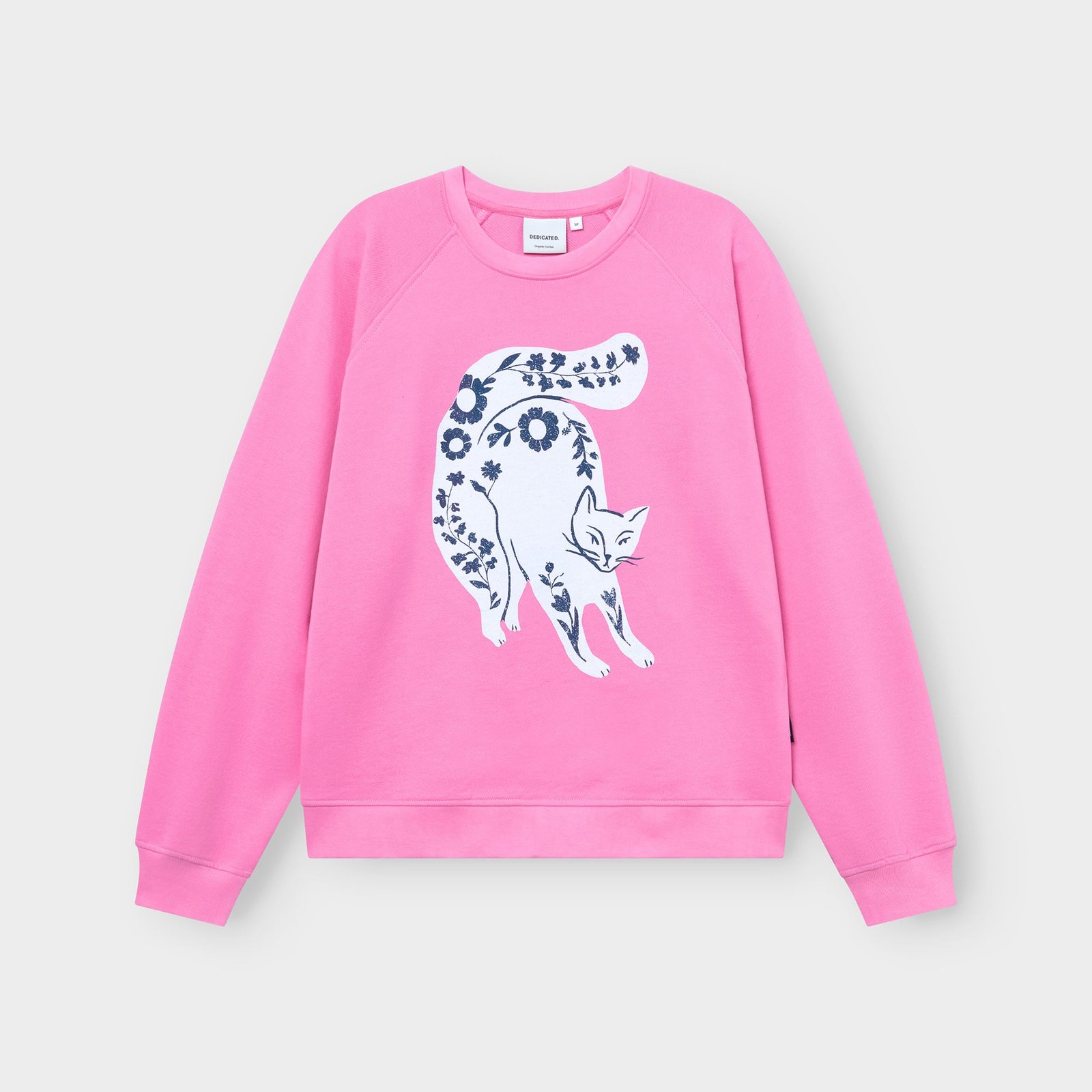 Sweatshirt Ystad Flower Cat Moonlite Pink