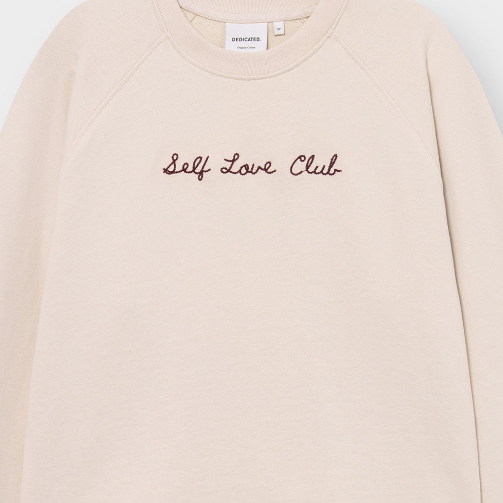 Sweatshirt Ystad Self Love Club EMB Oat White