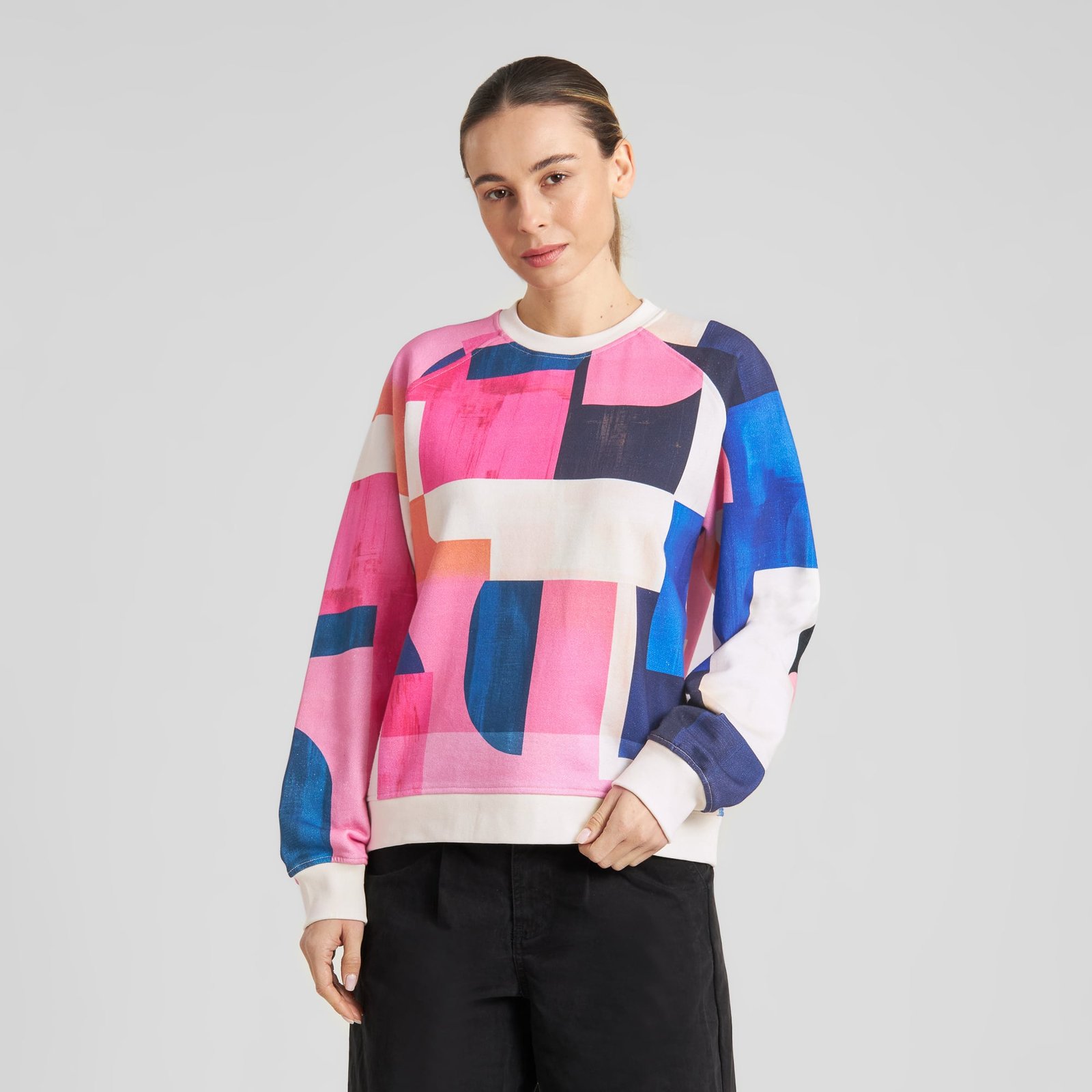 Sweatshirt Ystad Abstract Block Multi Color