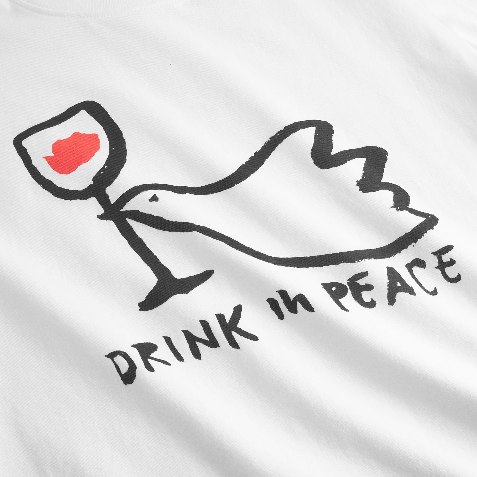 T-shirt Vadstena Drink In Peace White