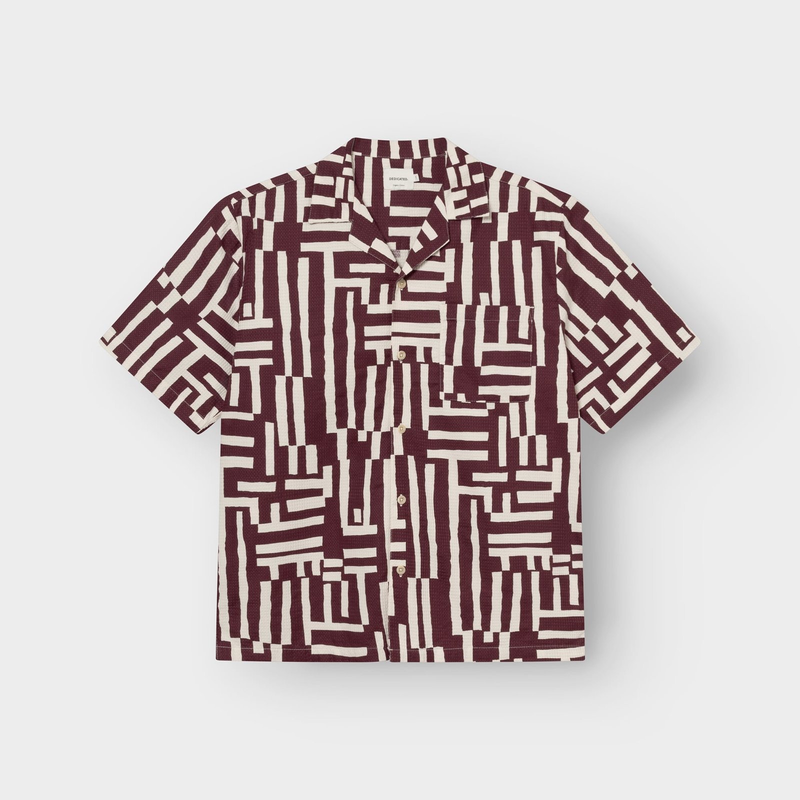 Shirt Marstrand Lines & Sticks Fig Red