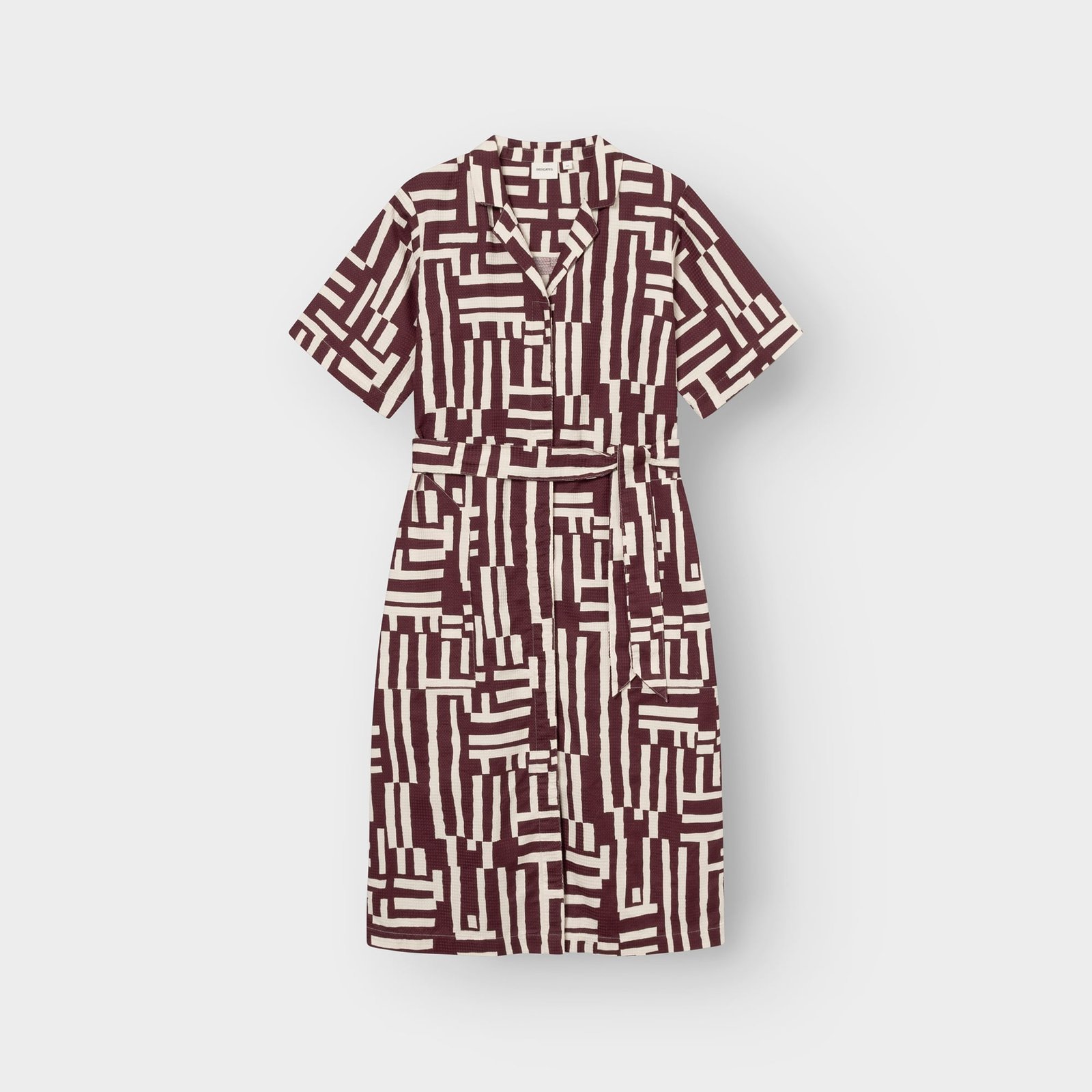 Shirt Dress Orrefors Lines & Sticks Fig Red
