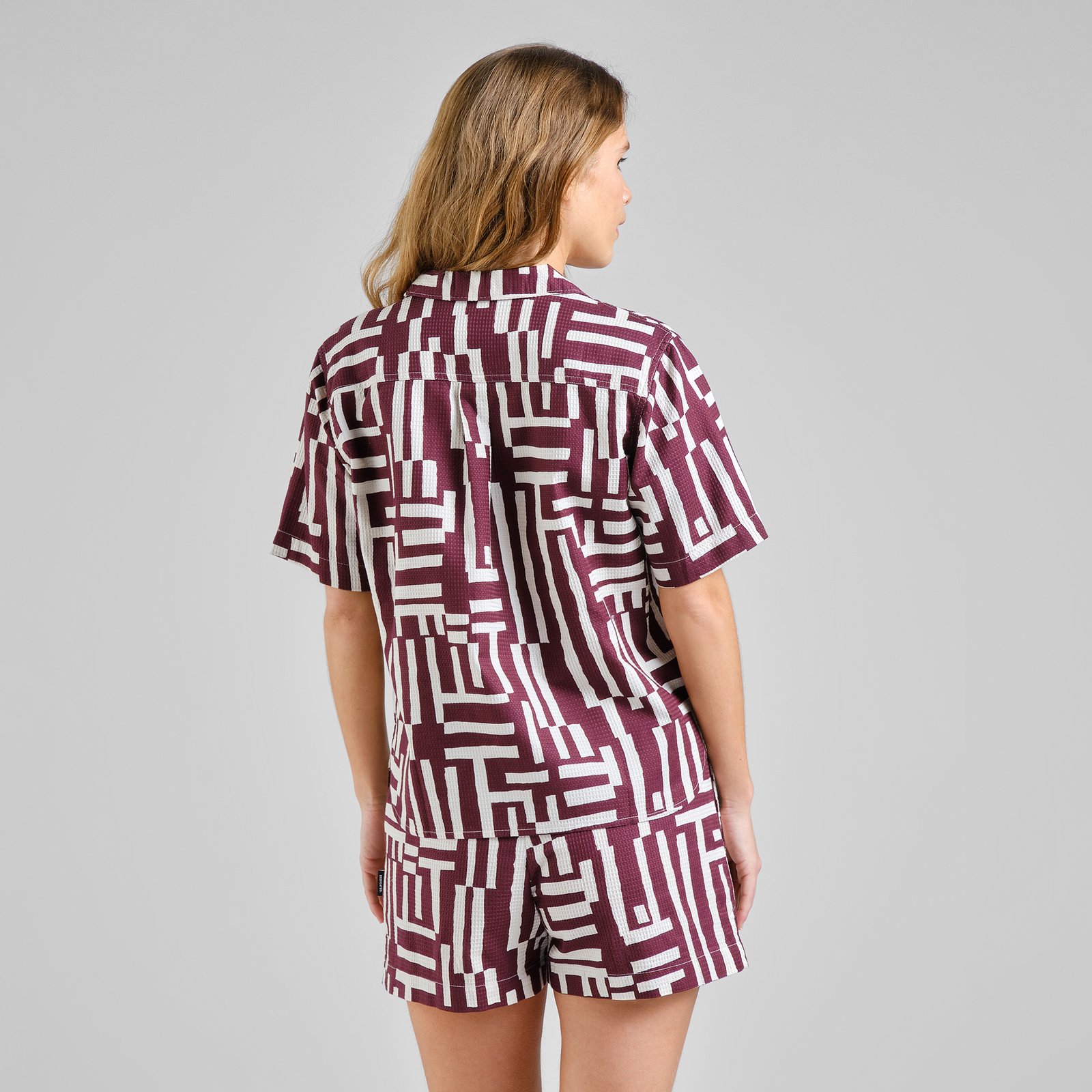 Shirt Torup Lines & Sticks Fig Red