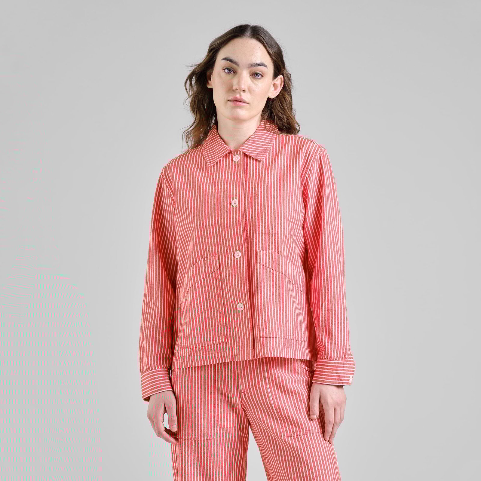 Jacket Stiby Work Stripe Grenadine Red