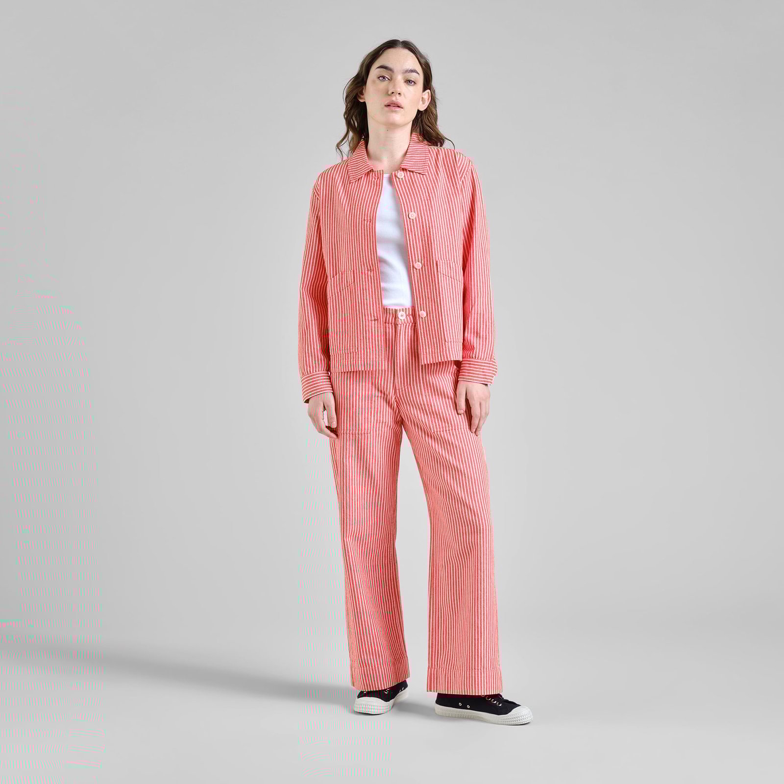 Jacket Stiby Work Stripe Grenadine Red