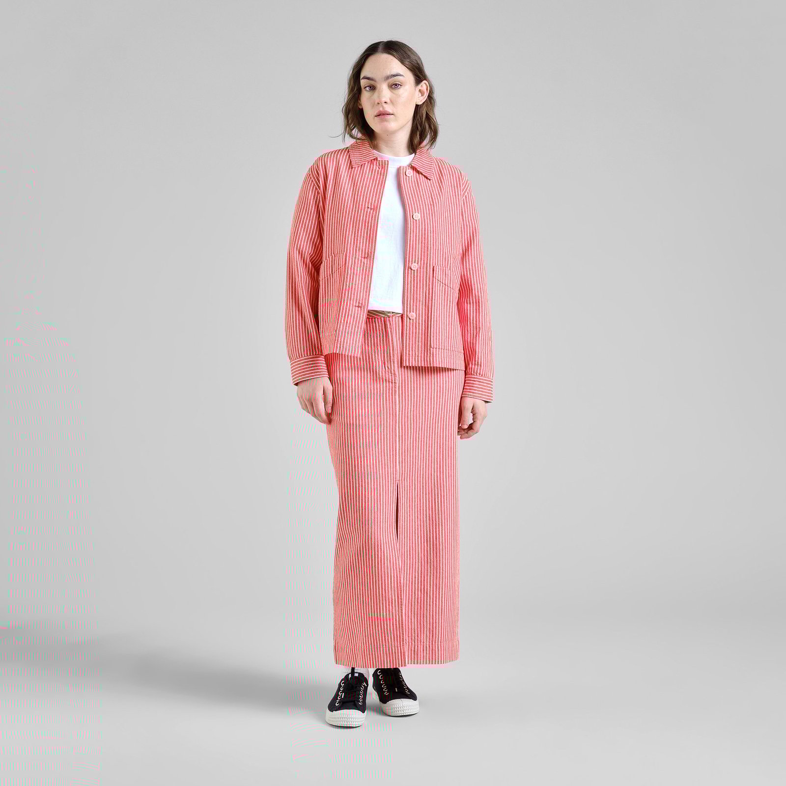 Skirt Finsta Work Stripe Grenadine Red