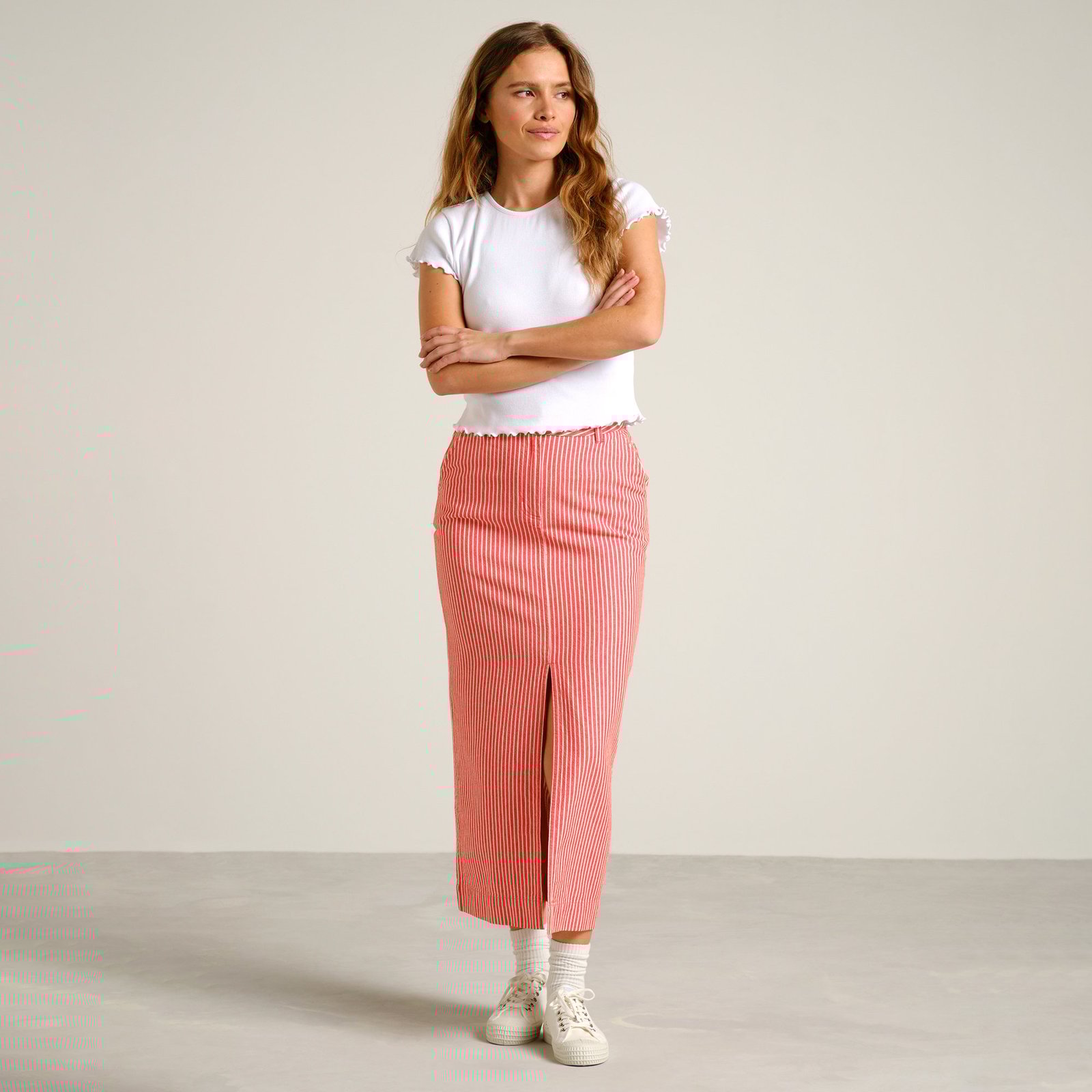 Skirt Finsta Work Stripe Grenadine Red