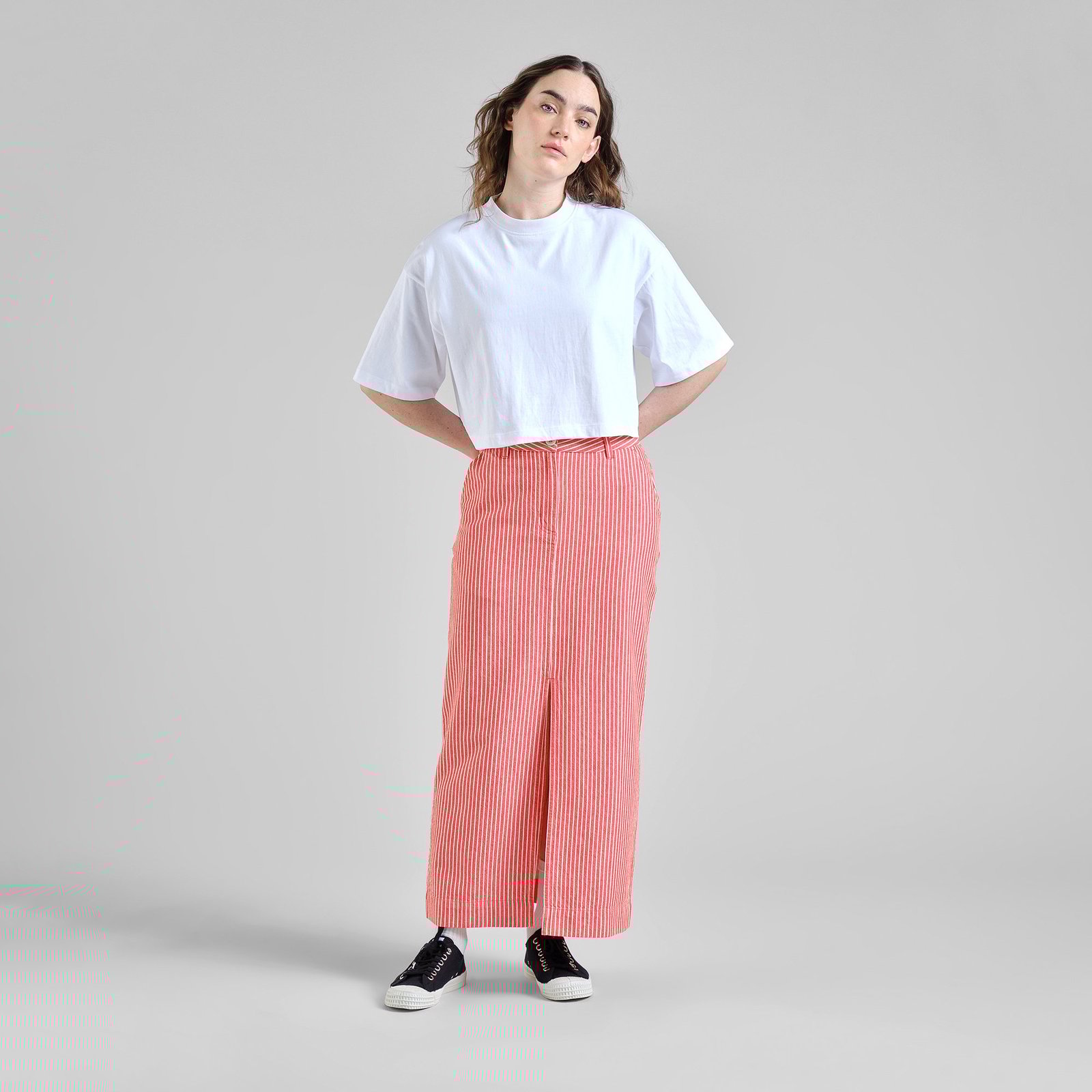 Skirt Finsta Work Stripe Grenadine Red