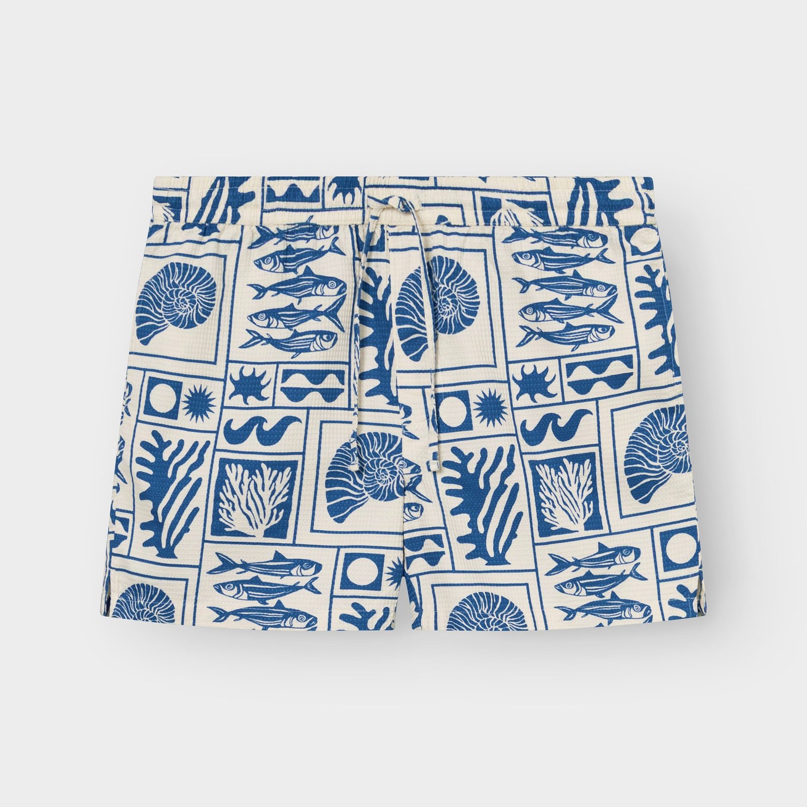 Shorts Essingen Ocean Squares Oat White
