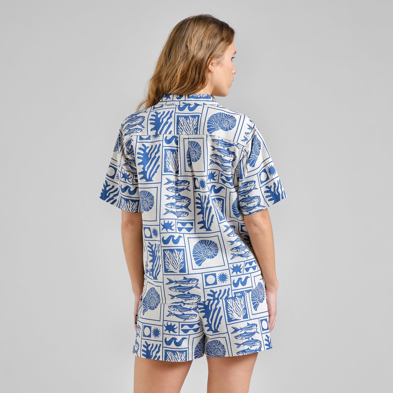 Shirt Torup Ocean Squares Oat White