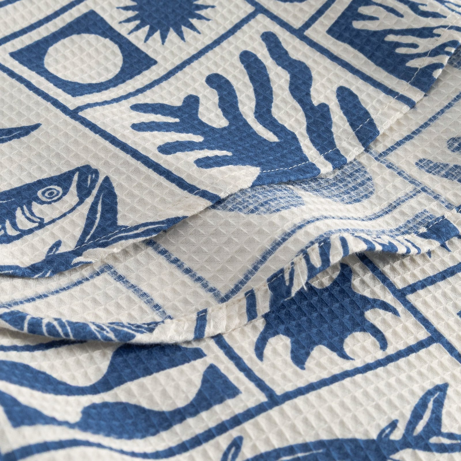 Shirt Torup Ocean Squares Oat White