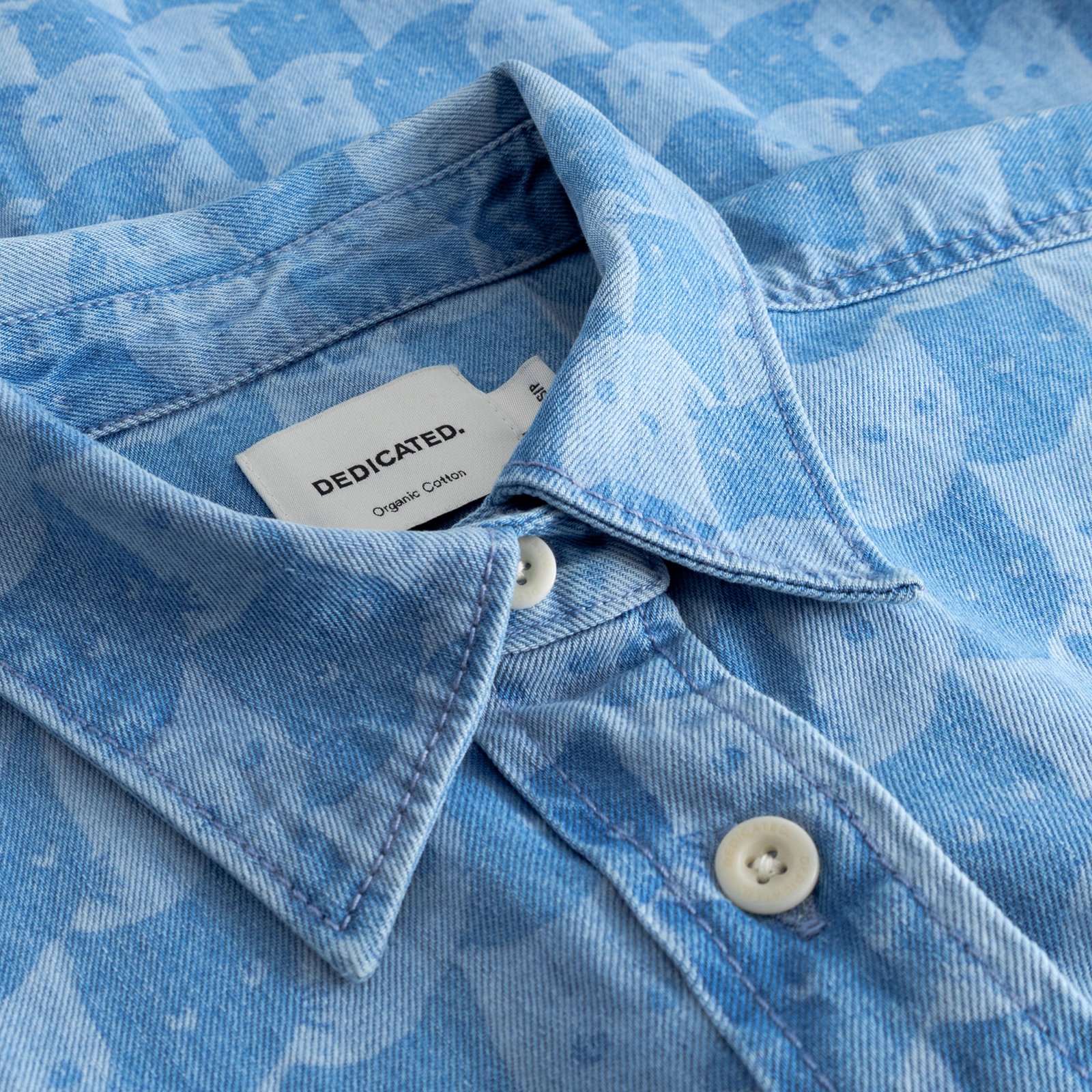 Shirt Stensvik Denim Pepita Cats Light Blue