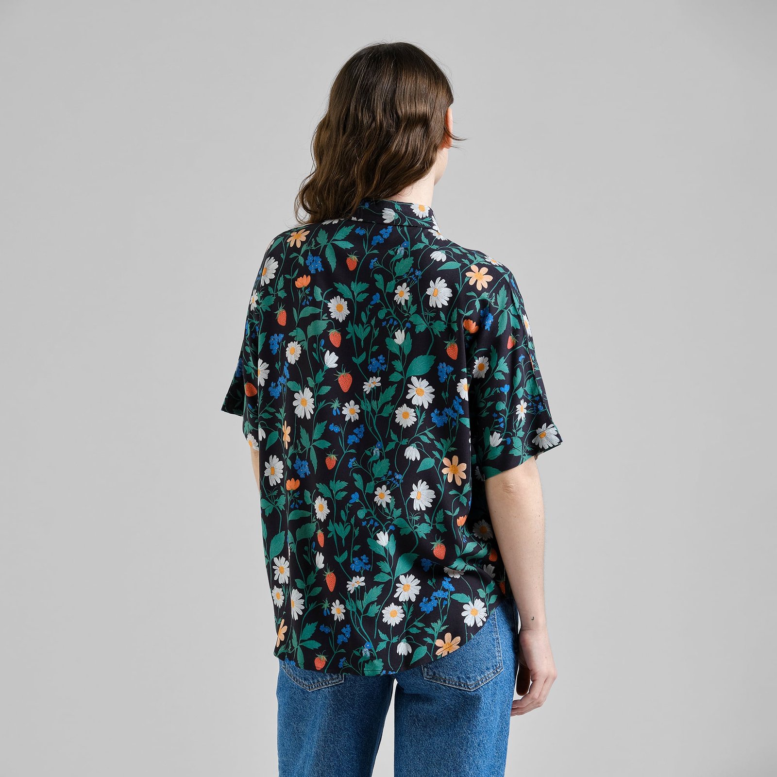 Shirt Alsvik Strawberry Field Black