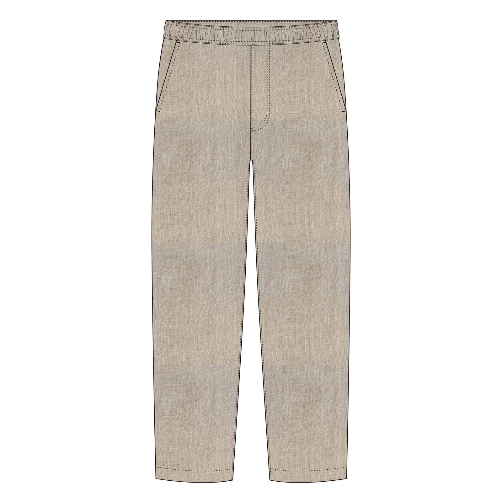 Pants Borrby Linen Ecru