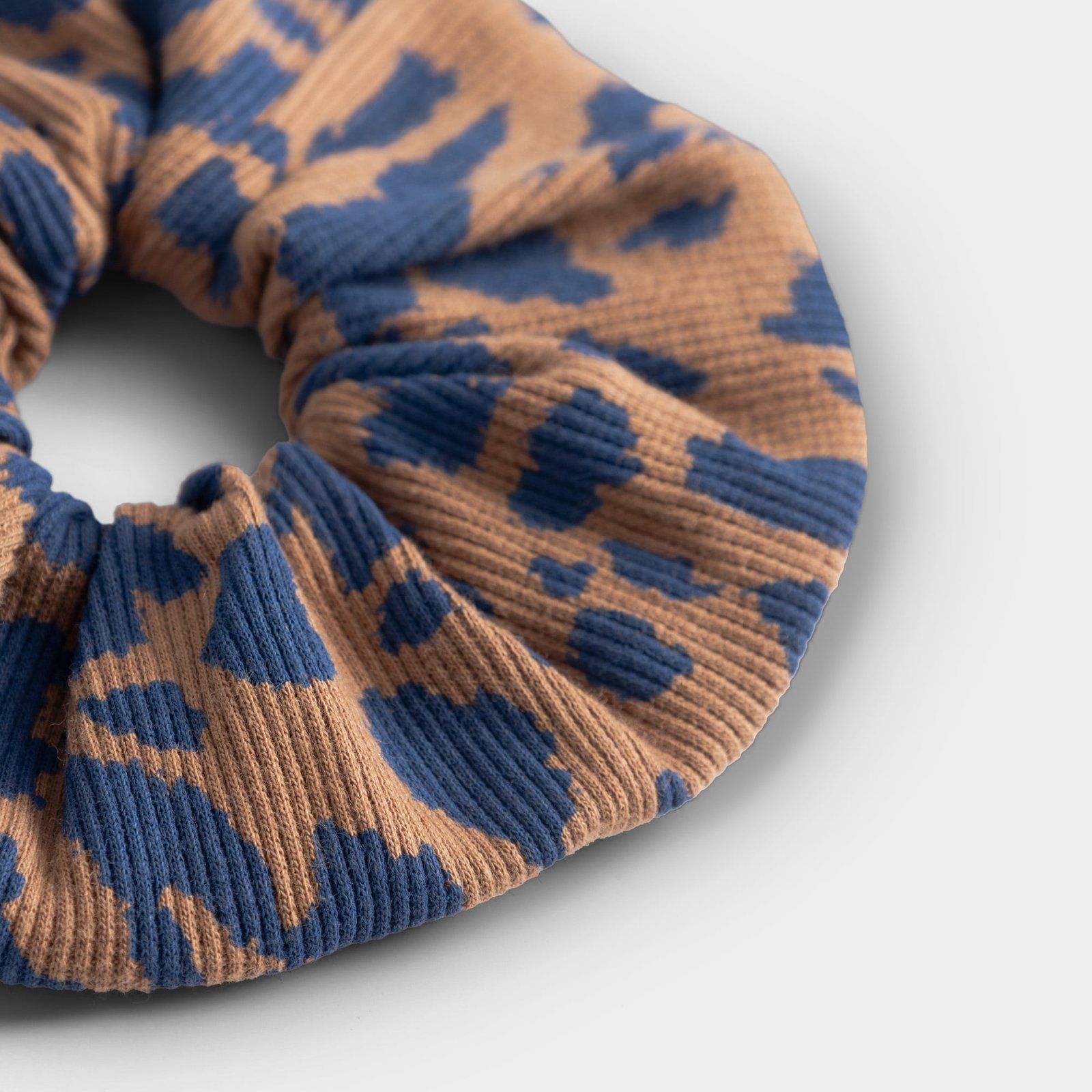 Scrunchie Rib Leopard Light Brown
