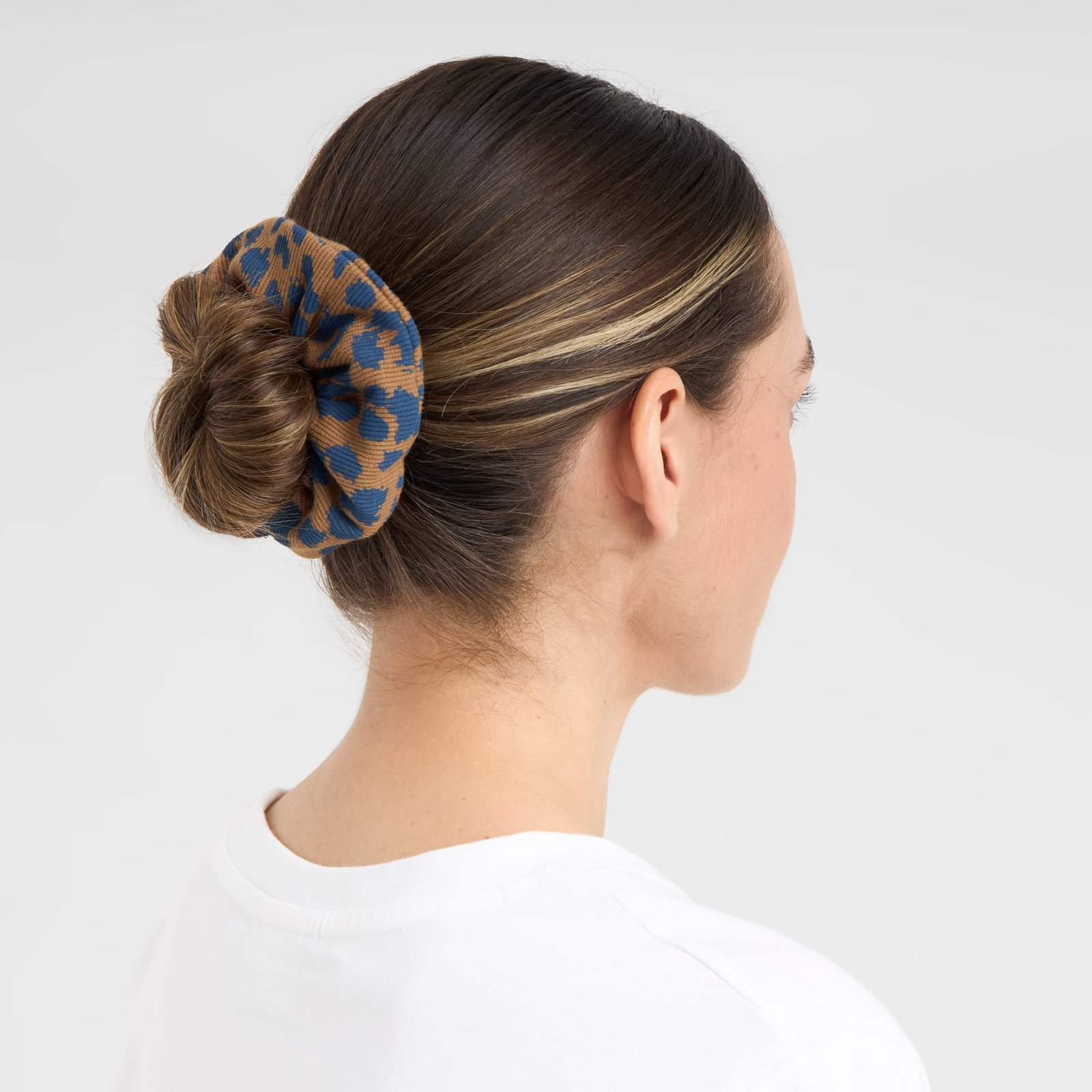 Scrunchie Rib Leopard Light Brown