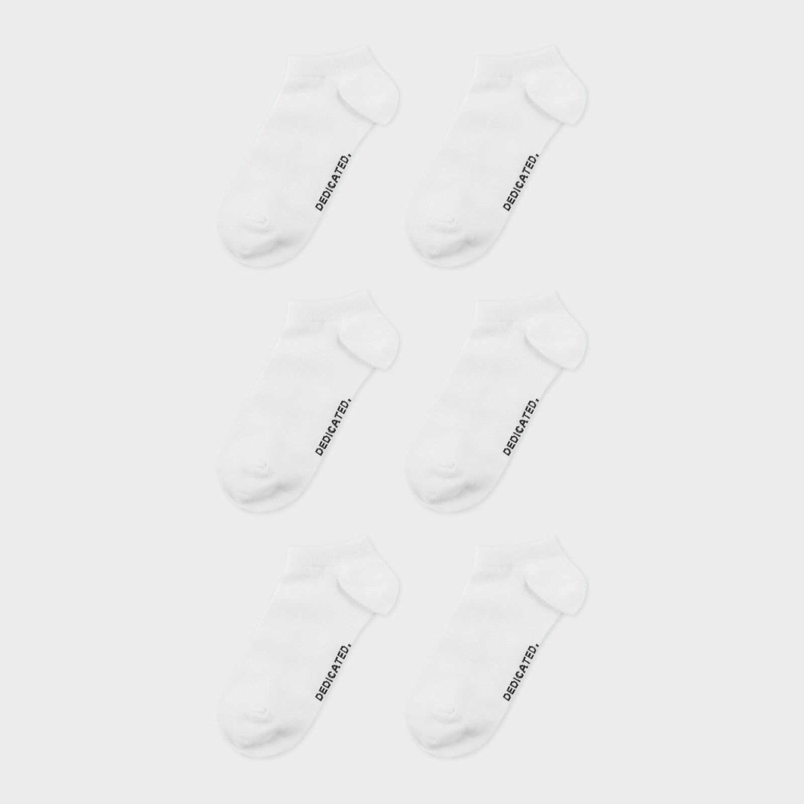 Low Socks Tibble White 6-pack