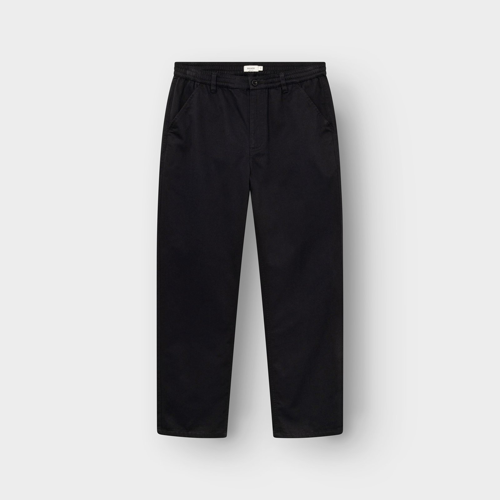 A pair of black Chino Pants Hudiksvall with a regular fit, shown in a clean flat lay.