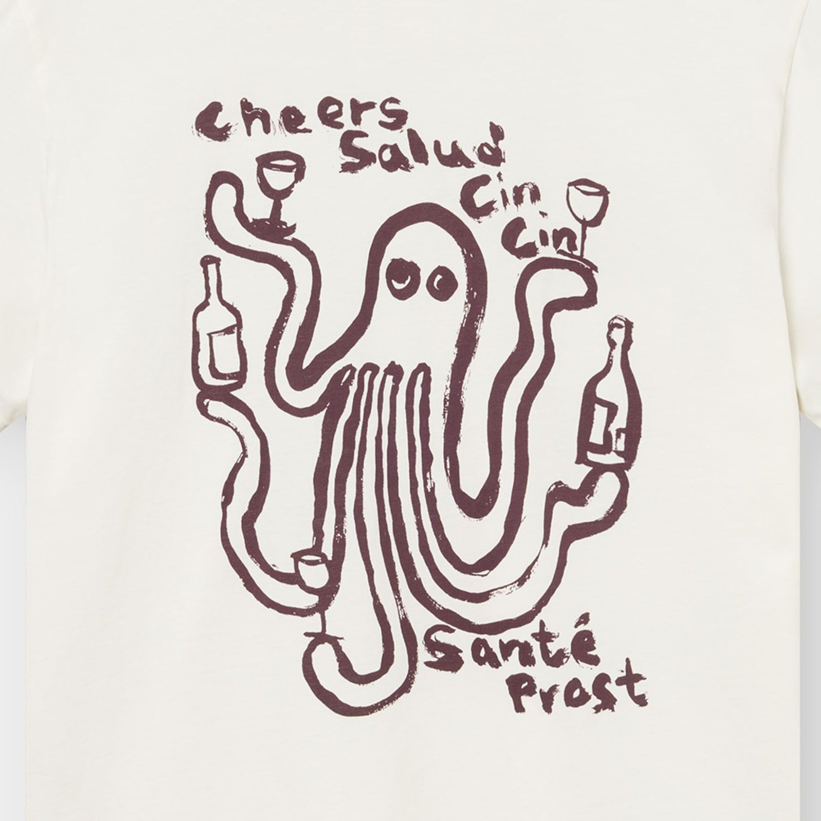 T-shirt Stockholm Cheers Salud Off-White